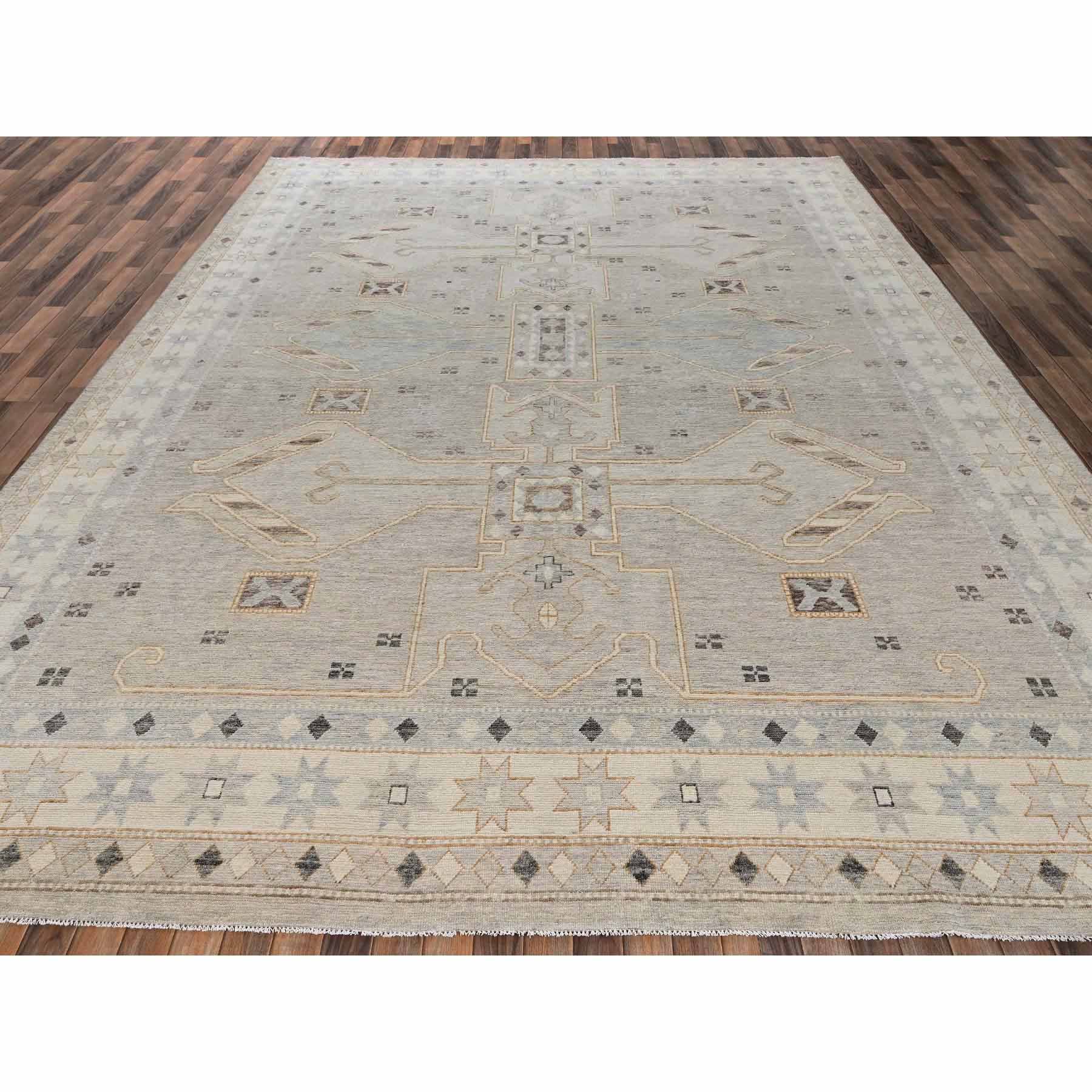 Oushak-And-Peshawar-Hand-Knotted-Rug-12825
