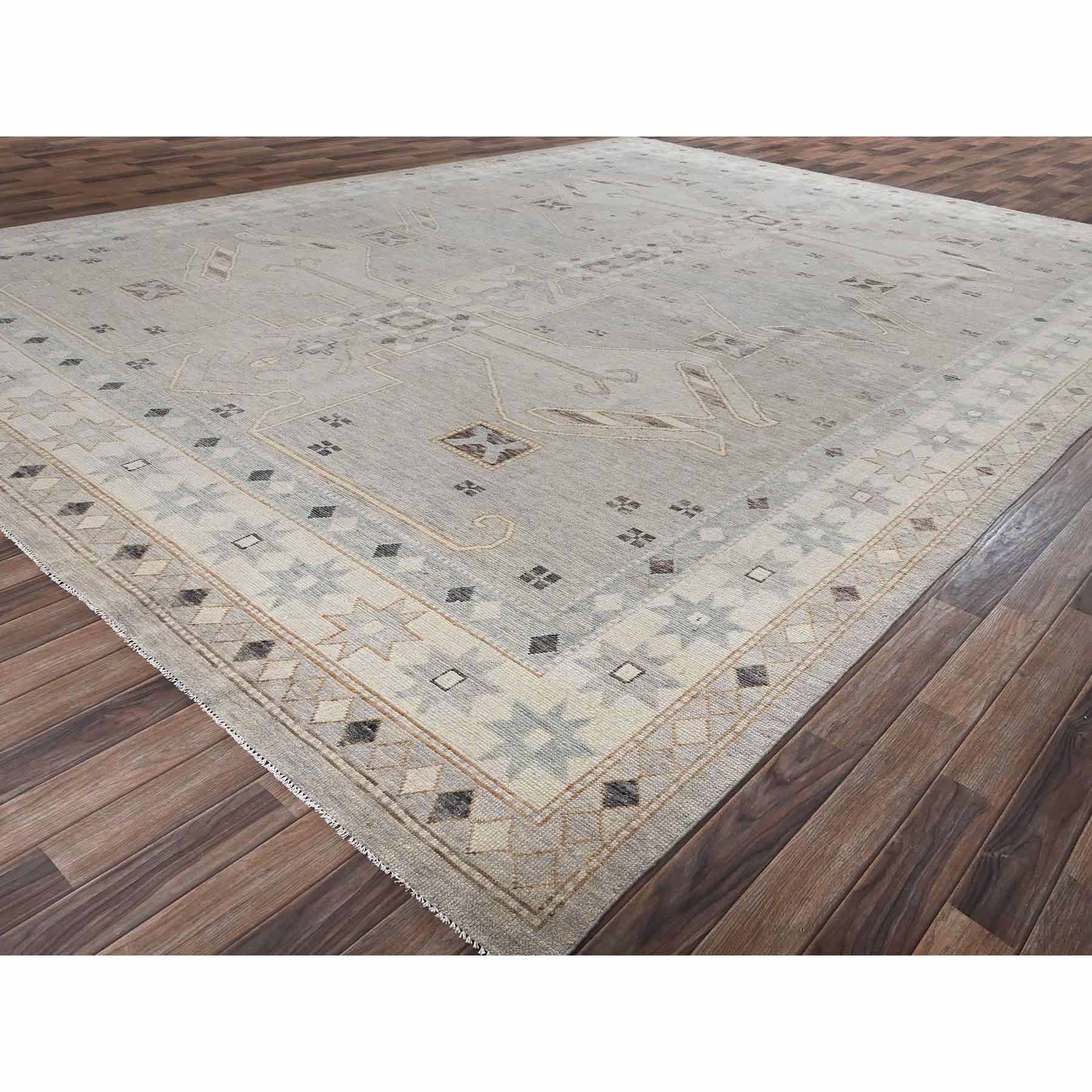 Oushak-And-Peshawar-Hand-Knotted-Rug-12825