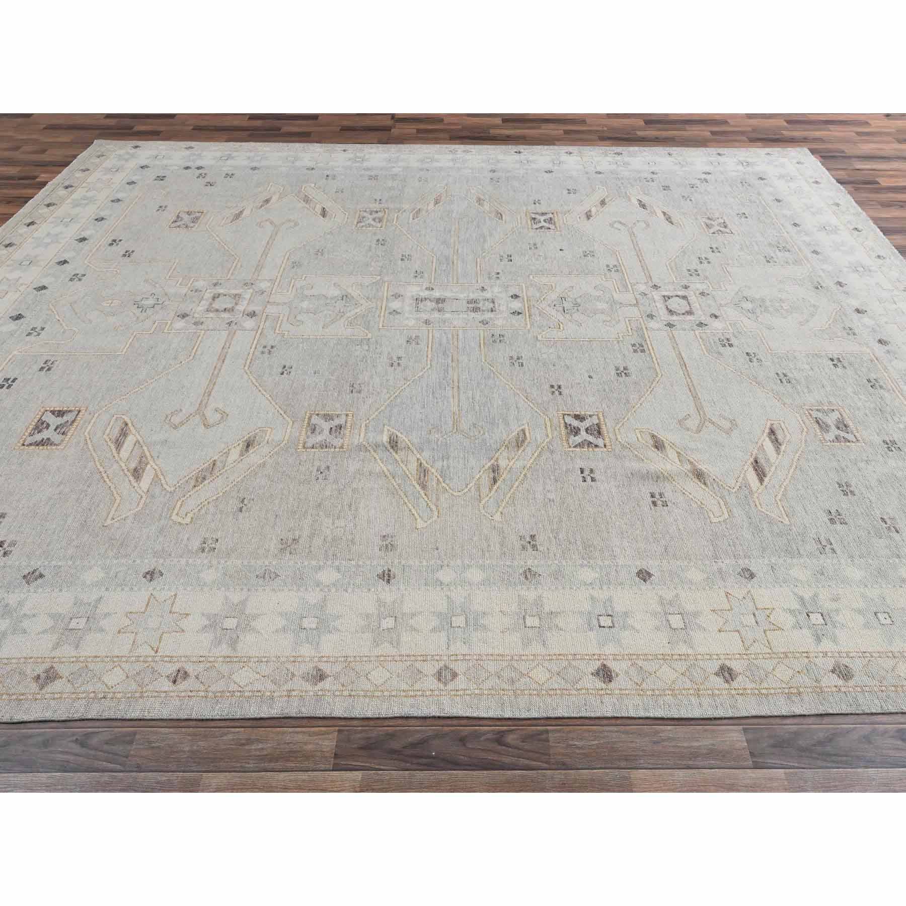 Oushak-And-Peshawar-Hand-Knotted-Rug-12825