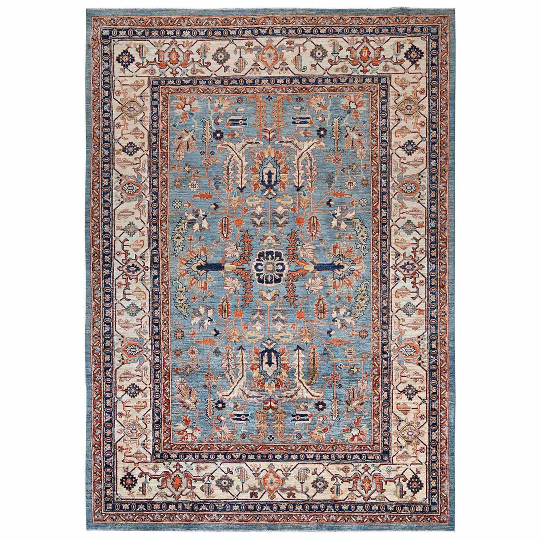 Oushak-And-Peshawar-Hand-Knotted-Rug-13255