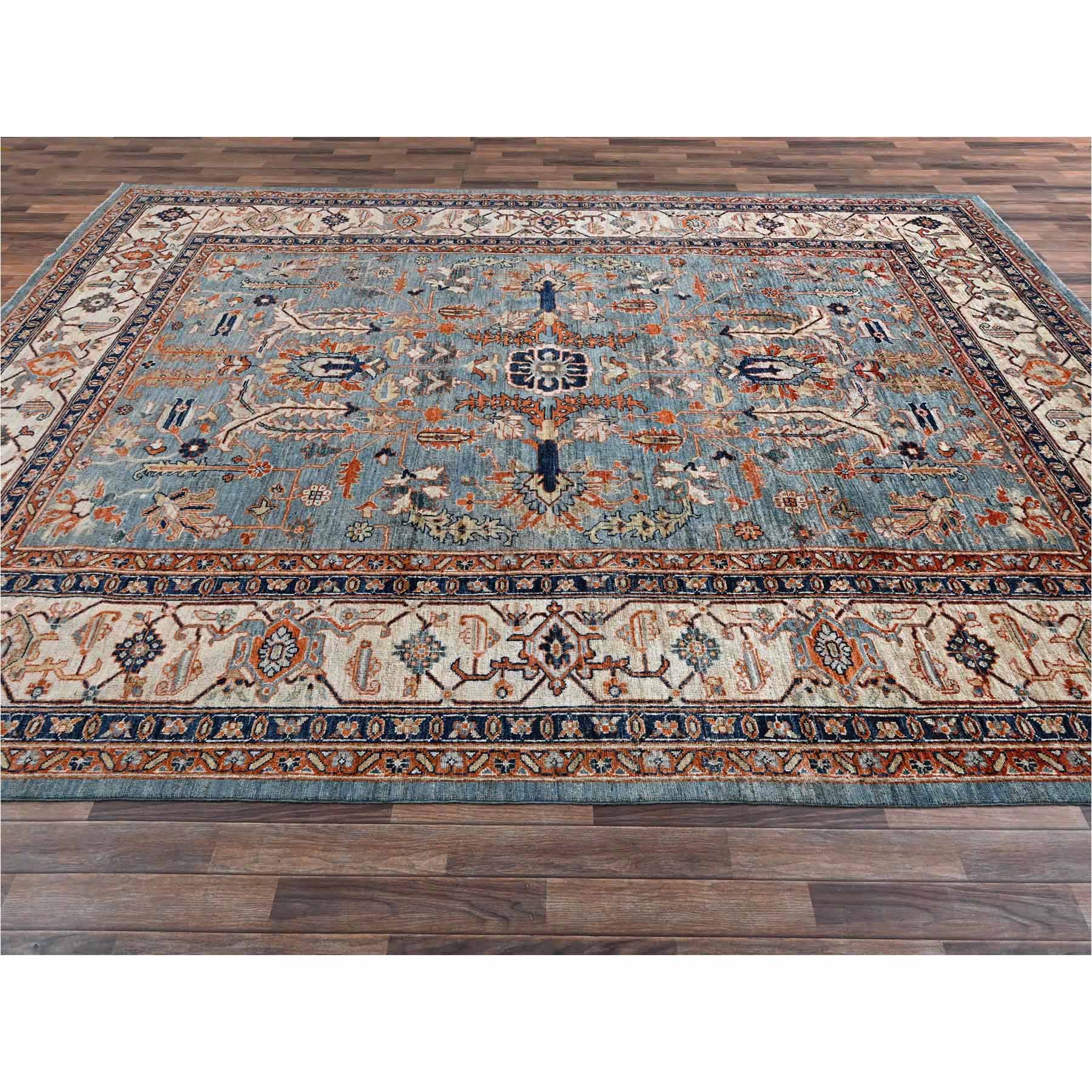 Oushak-And-Peshawar-Hand-Knotted-Rug-13255