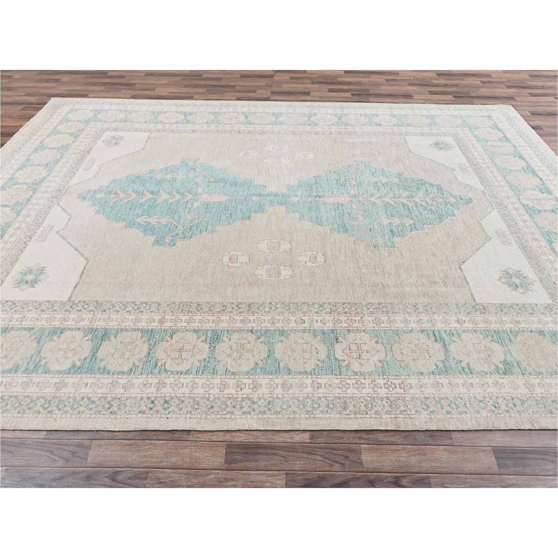 Oushak-And-Peshawar-Hand-Knotted-Rug-13395