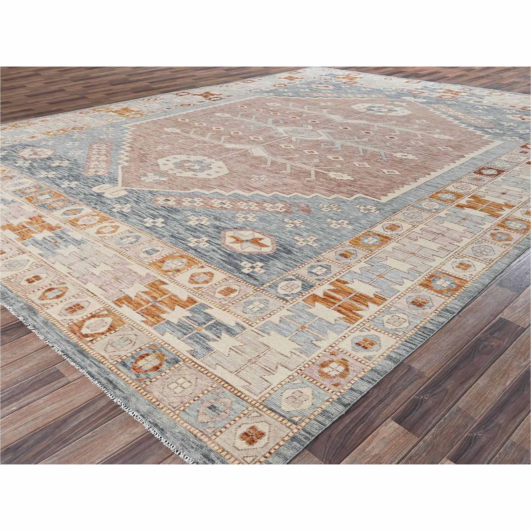 Oushak-And-Peshawar-Hand-Knotted-Rug-13510