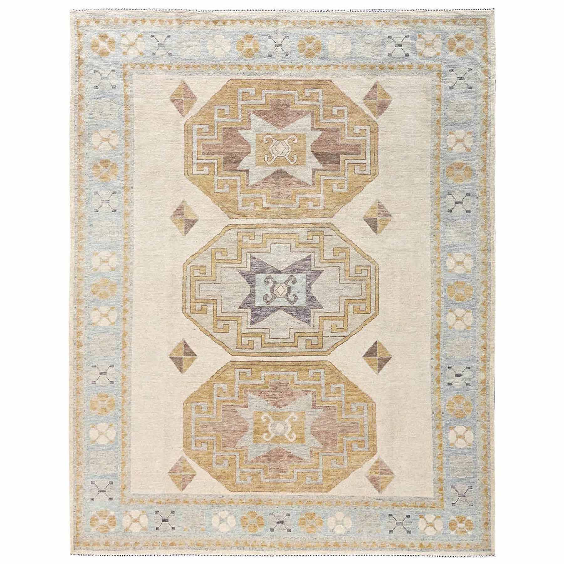 Oushak-And-Peshawar-Hand-Knotted-Rug-13535