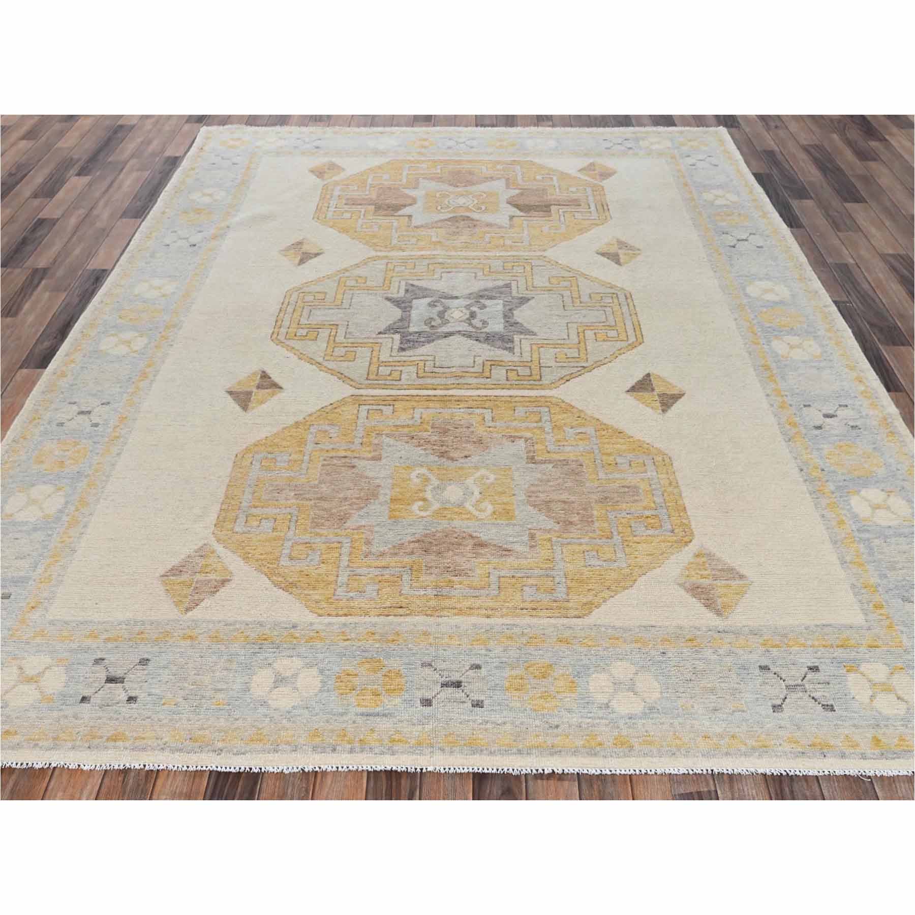 Oushak-And-Peshawar-Hand-Knotted-Rug-13535