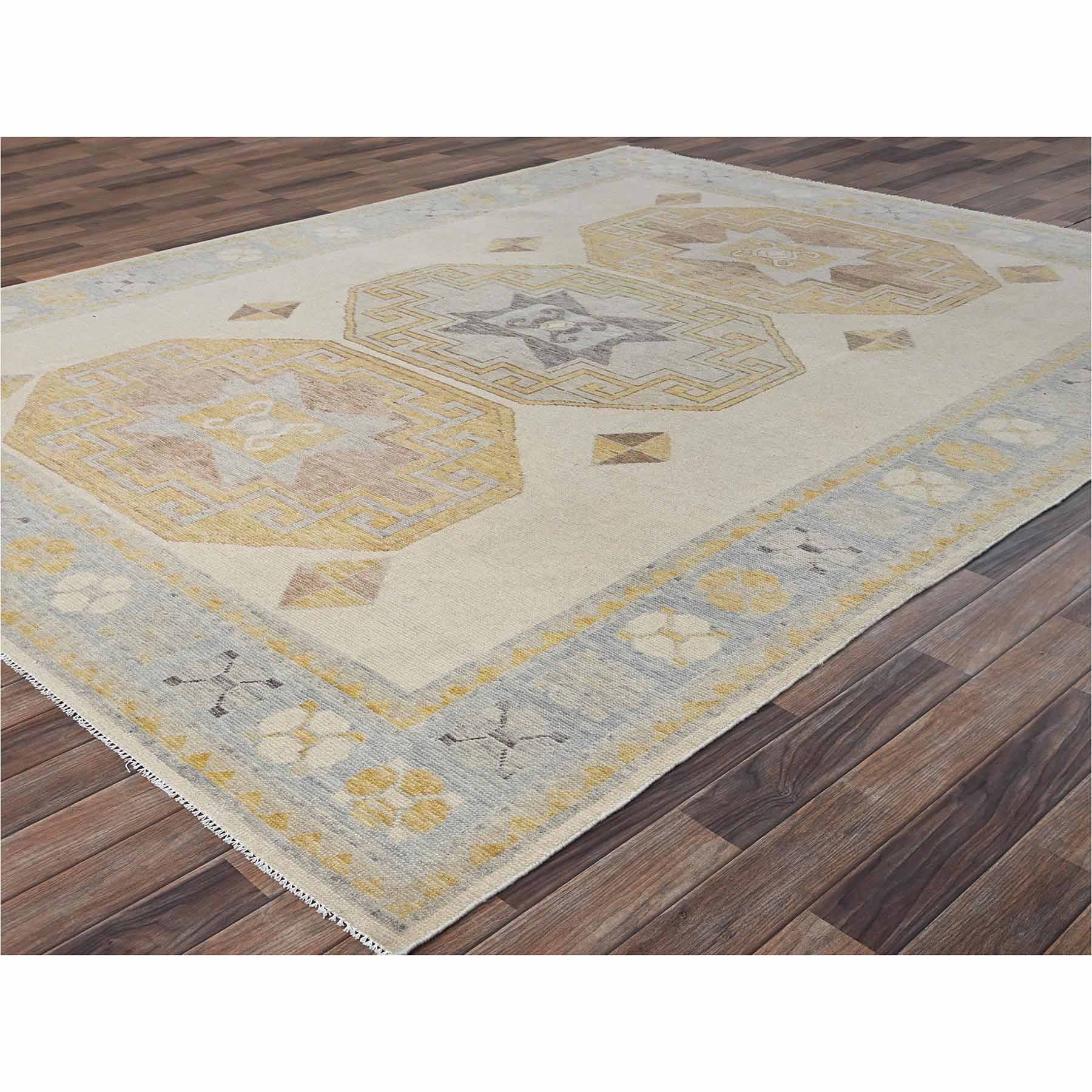 Oushak-And-Peshawar-Hand-Knotted-Rug-13535