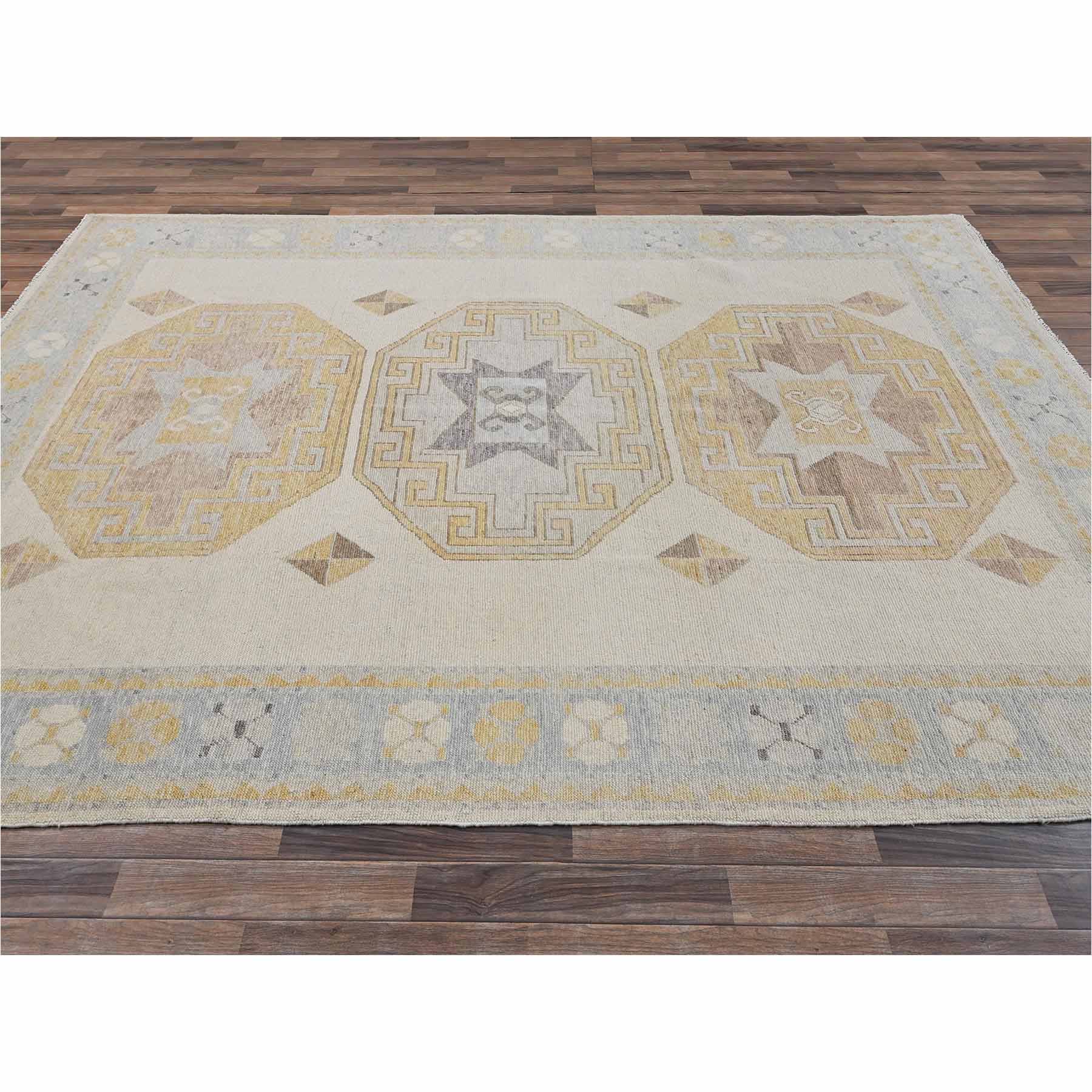 Oushak-And-Peshawar-Hand-Knotted-Rug-13535