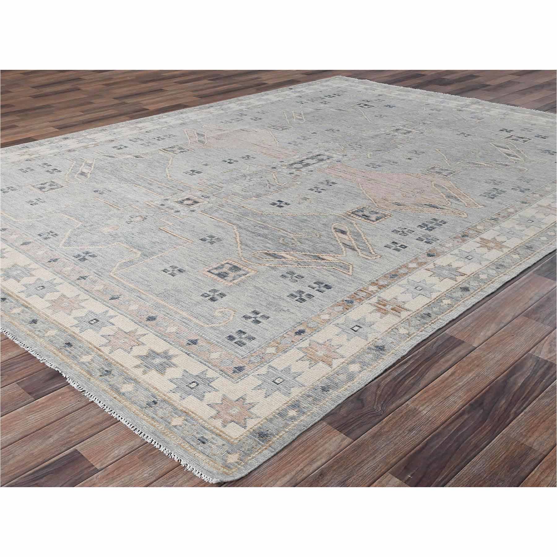 Oushak-And-Peshawar-Hand-Knotted-Rug-13540