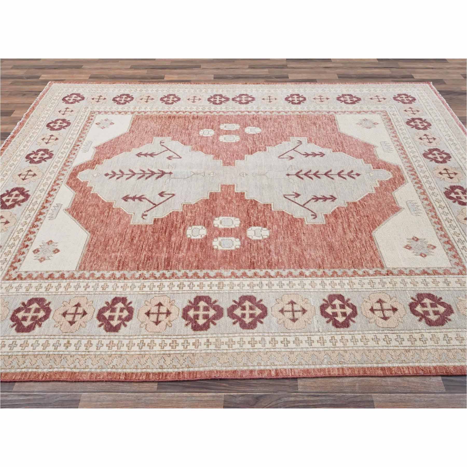 Oushak-And-Peshawar-Hand-Knotted-Rug-13545