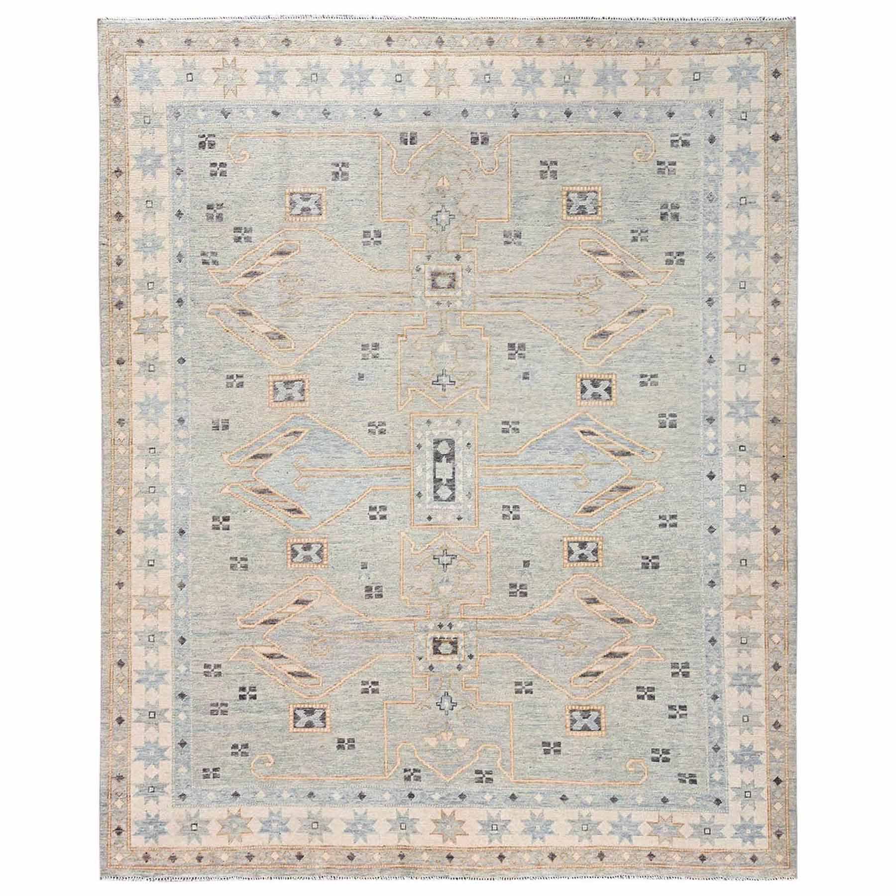Oushak-And-Peshawar-Hand-Knotted-Rug-13550