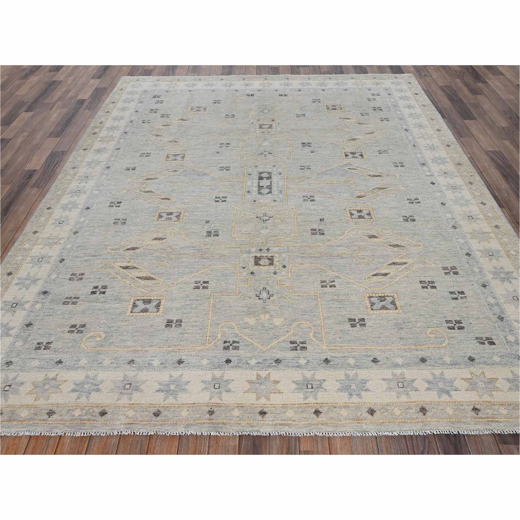 Oushak-And-Peshawar-Hand-Knotted-Rug-13550