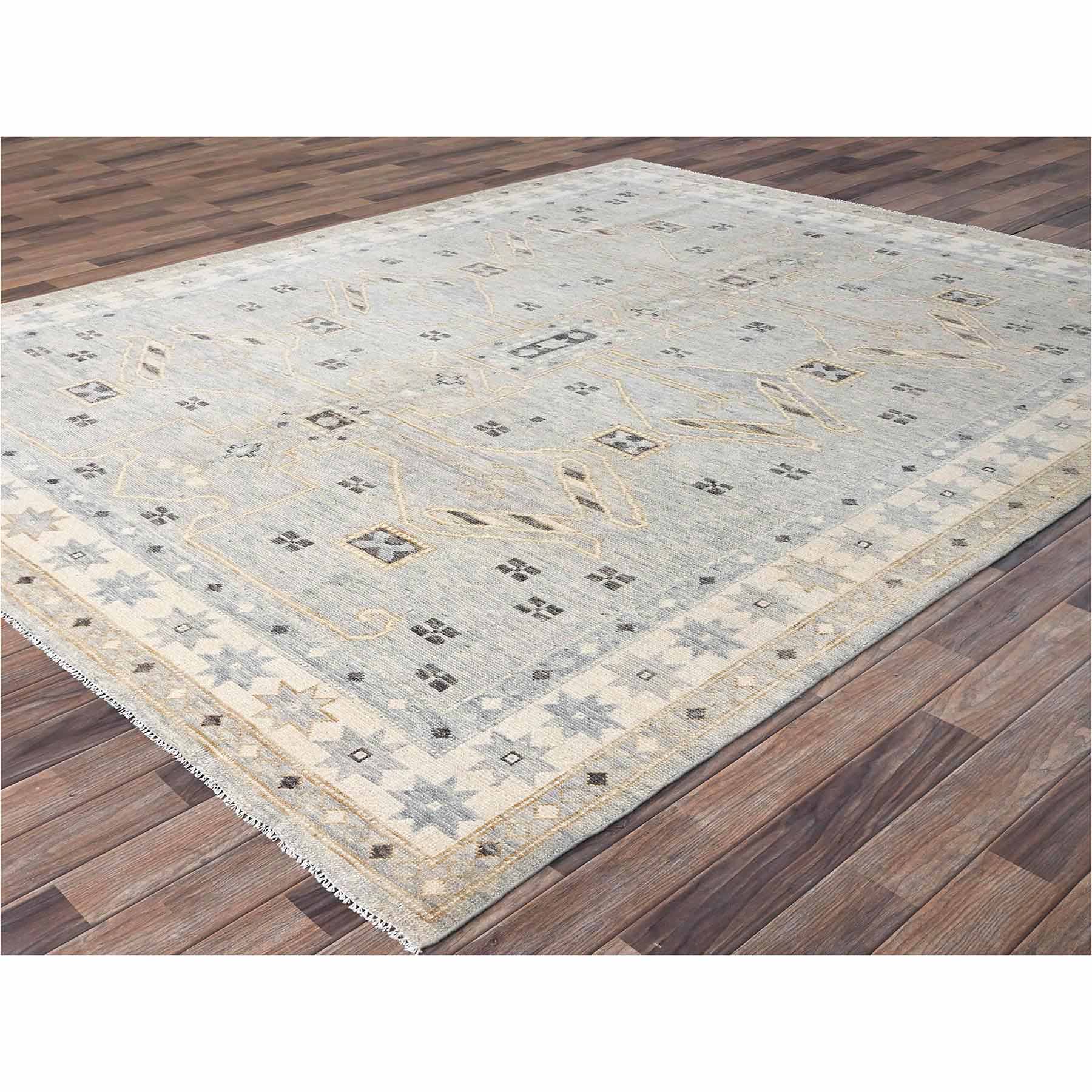 Oushak-And-Peshawar-Hand-Knotted-Rug-13550