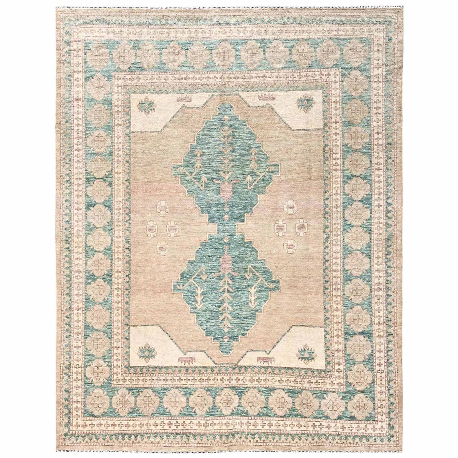 Oushak-And-Peshawar-Hand-Knotted-Rug-13560
