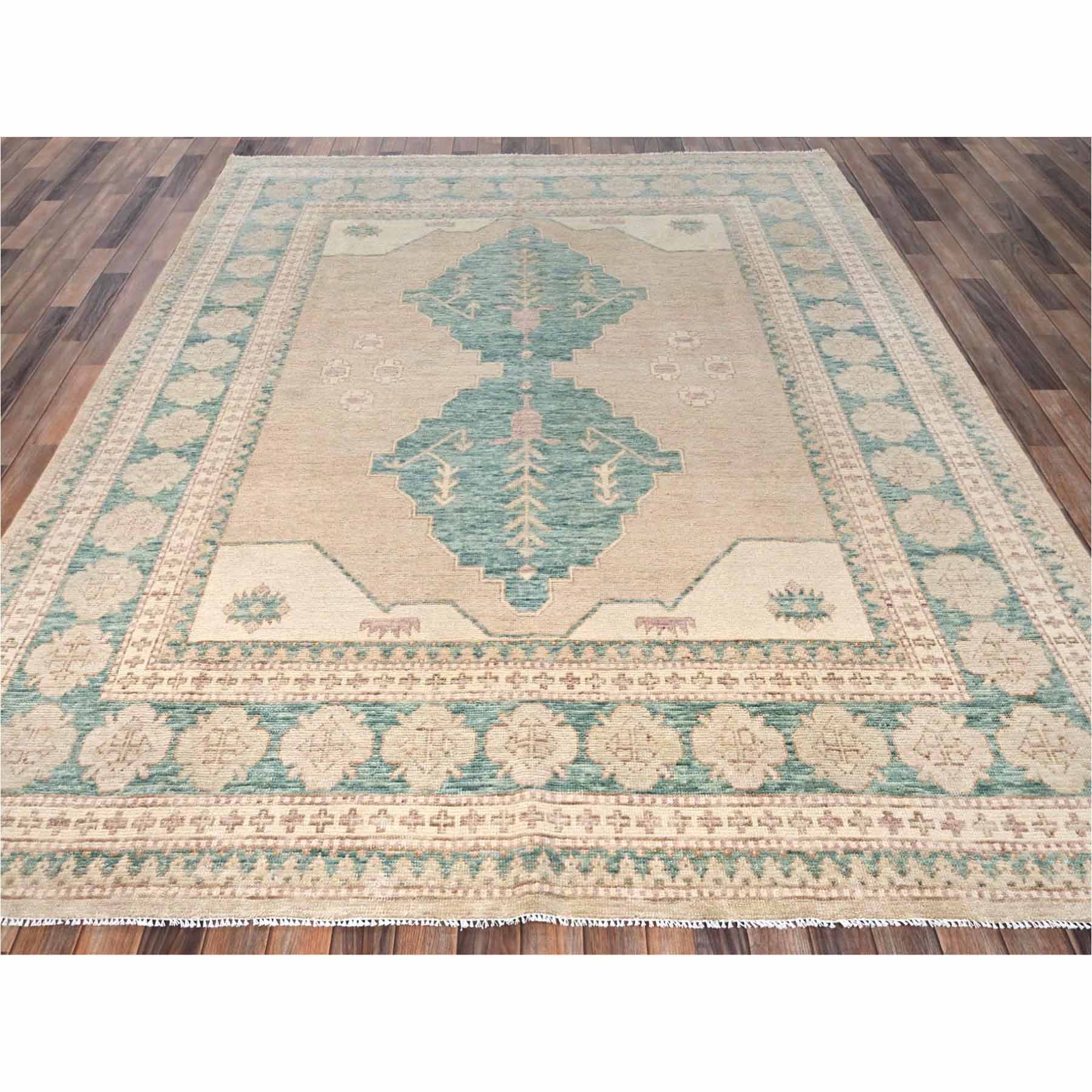 Oushak-And-Peshawar-Hand-Knotted-Rug-13560
