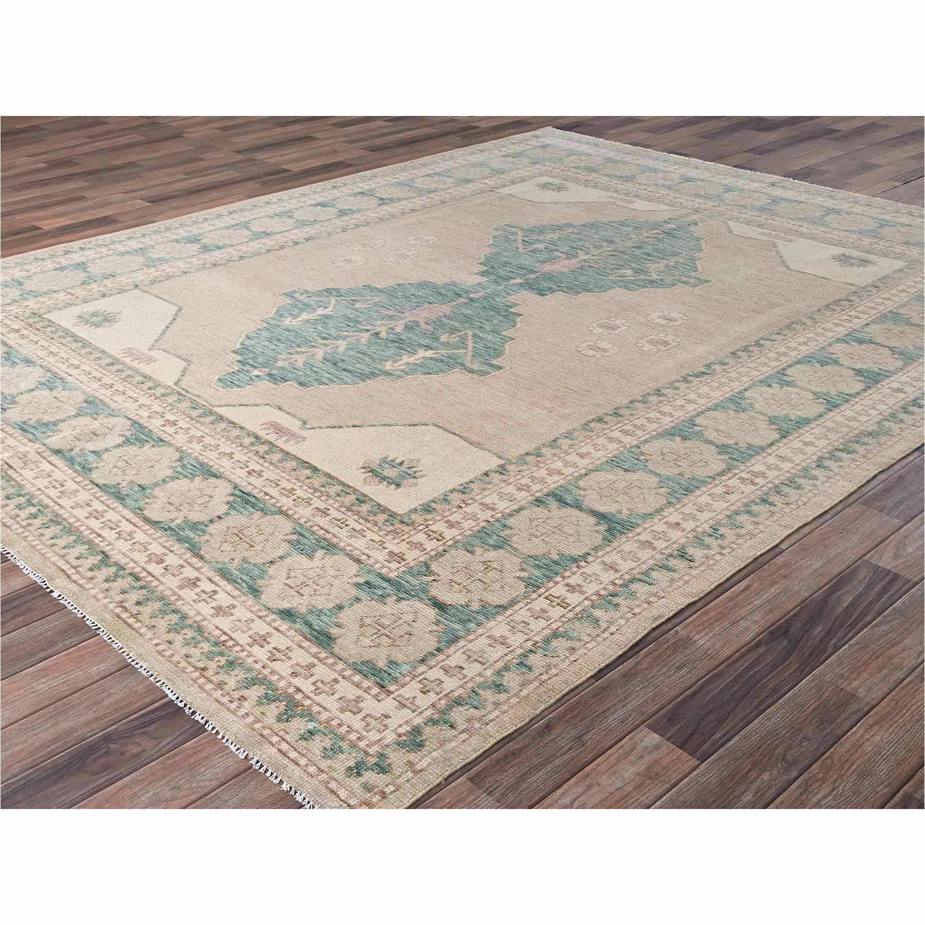 Oushak-And-Peshawar-Hand-Knotted-Rug-13560