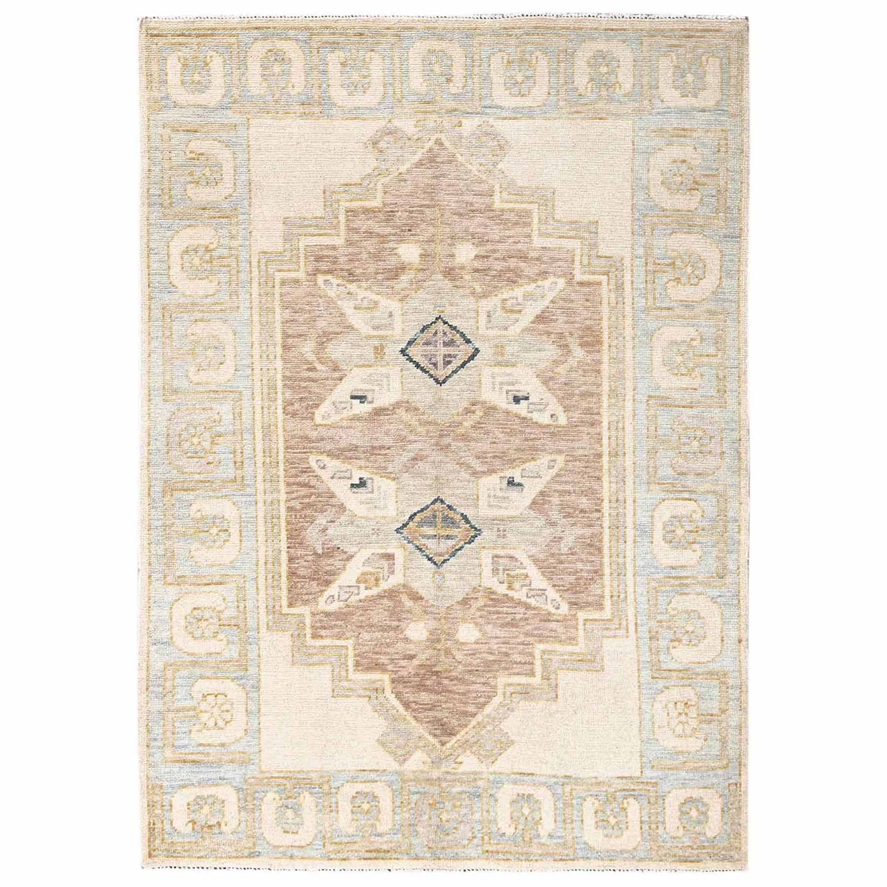 Oushak-And-Peshawar-Hand-Knotted-Rug-13565