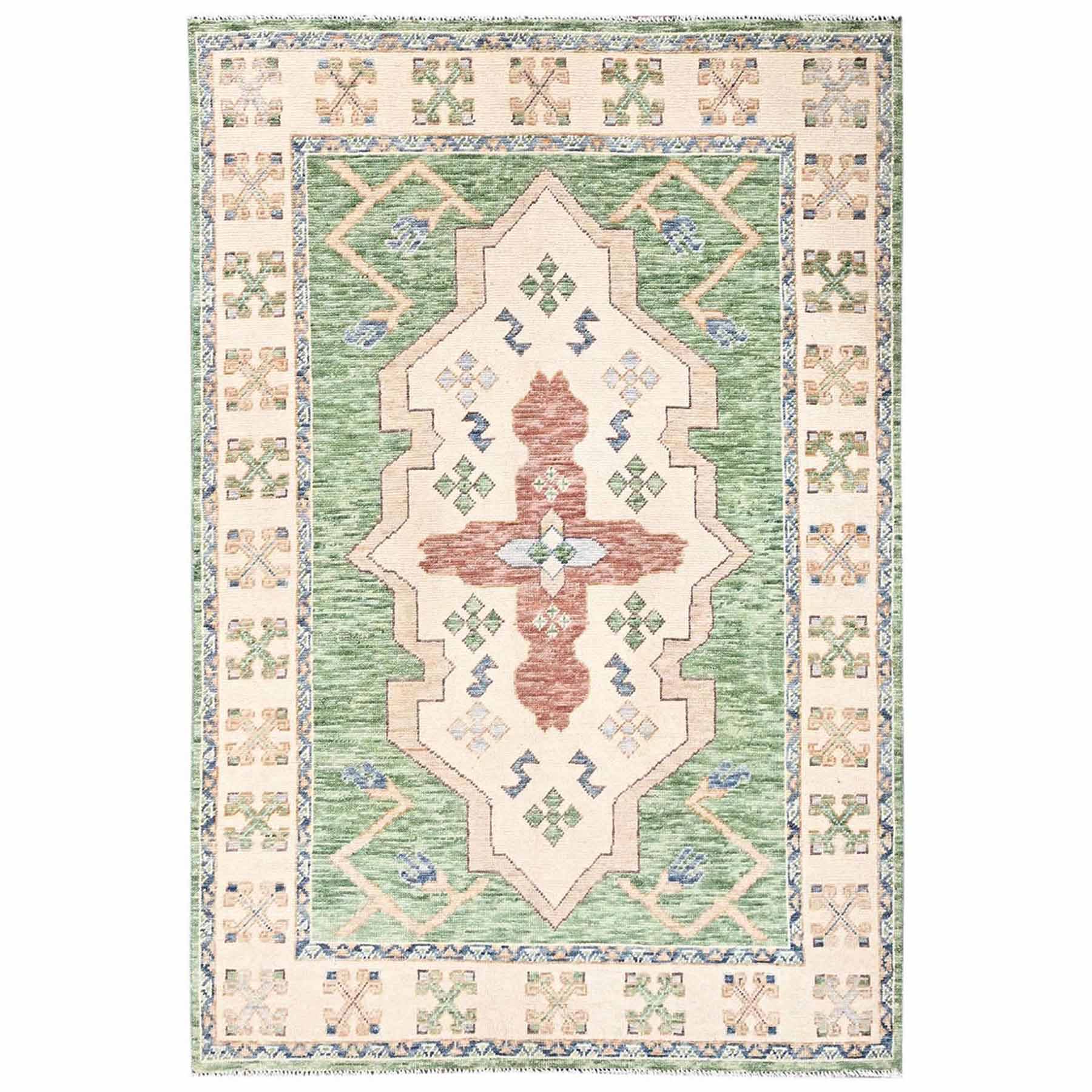 Oushak-And-Peshawar-Hand-Knotted-Rug-13570