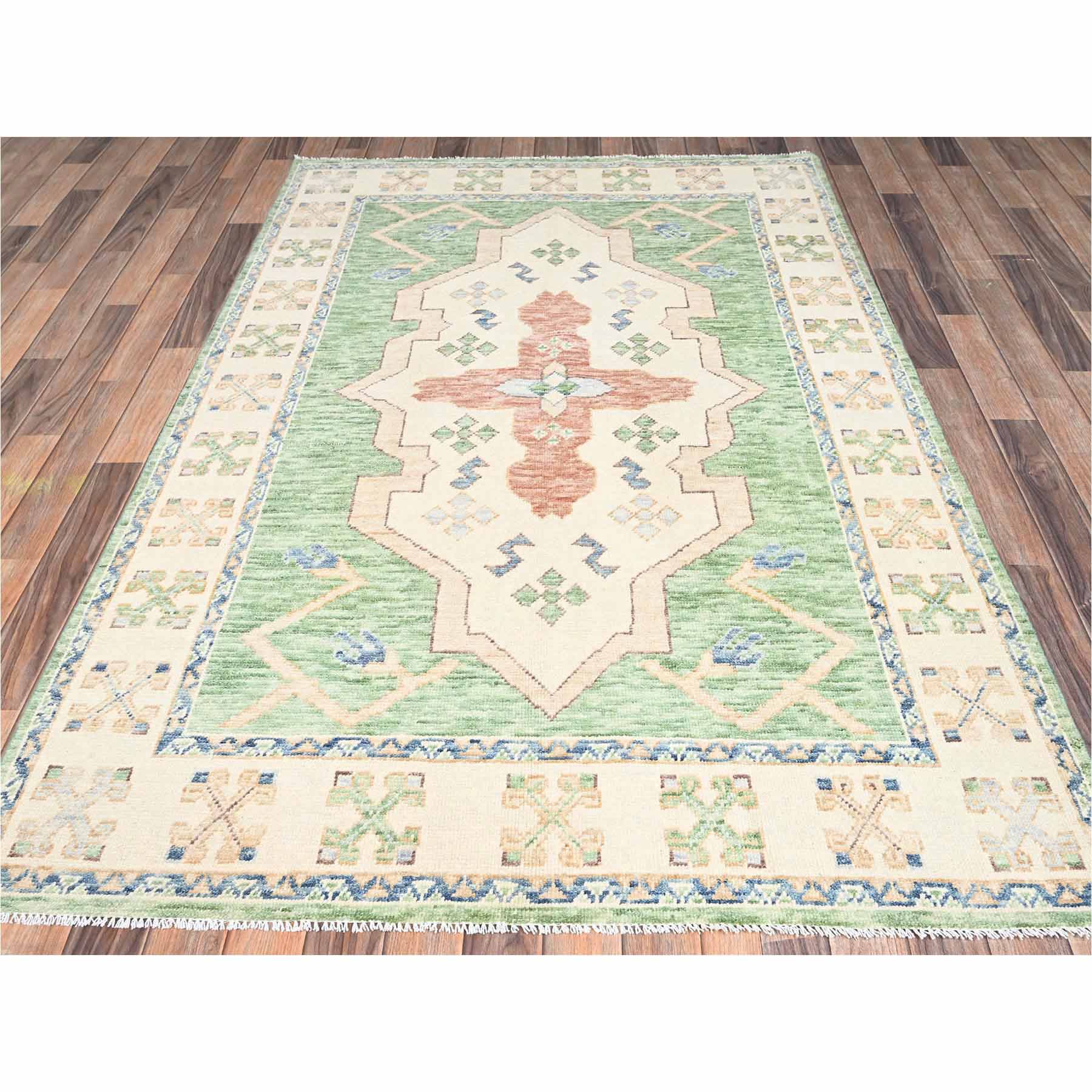 Oushak-And-Peshawar-Hand-Knotted-Rug-13570
