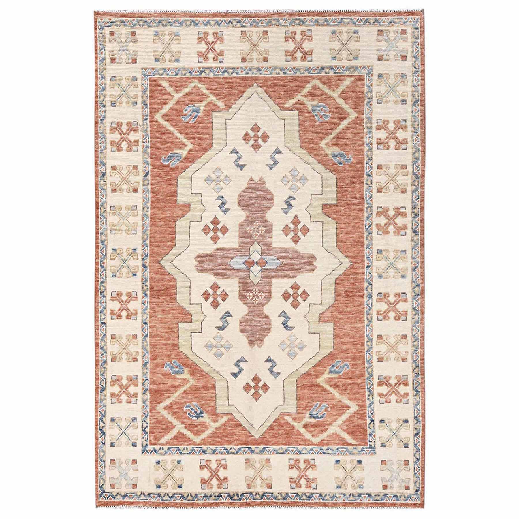 Oushak-And-Peshawar-Hand-Knotted-Rug-13575