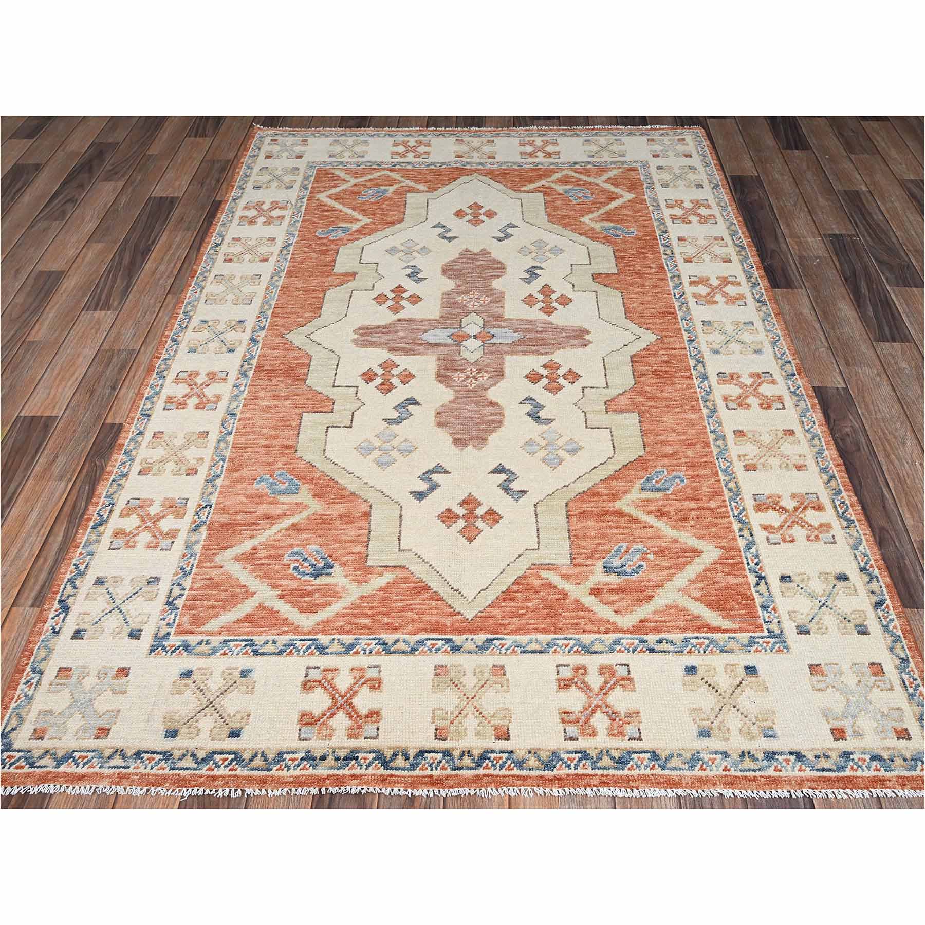 Oushak-And-Peshawar-Hand-Knotted-Rug-13575