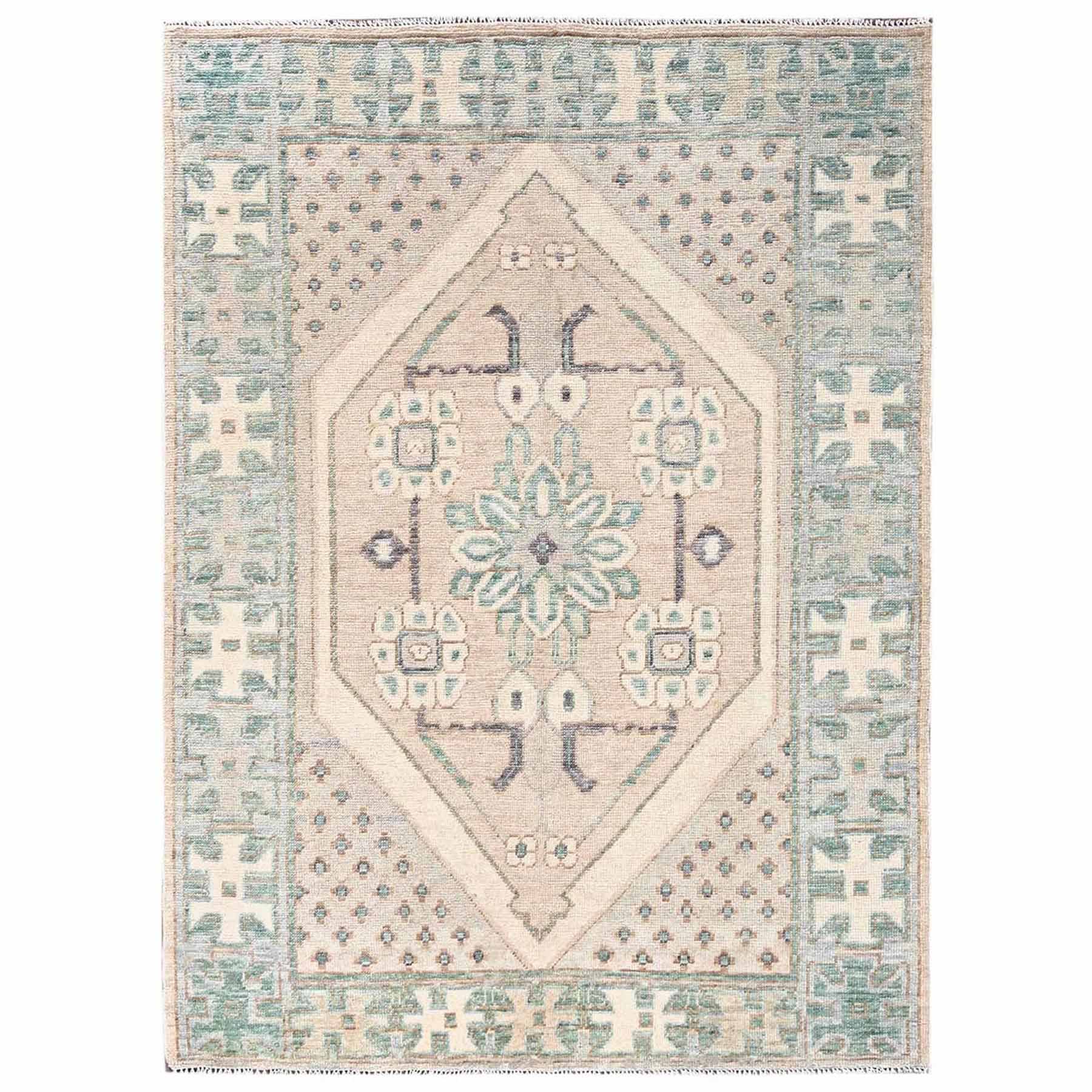 Oushak-And-Peshawar-Hand-Knotted-Rug-13580