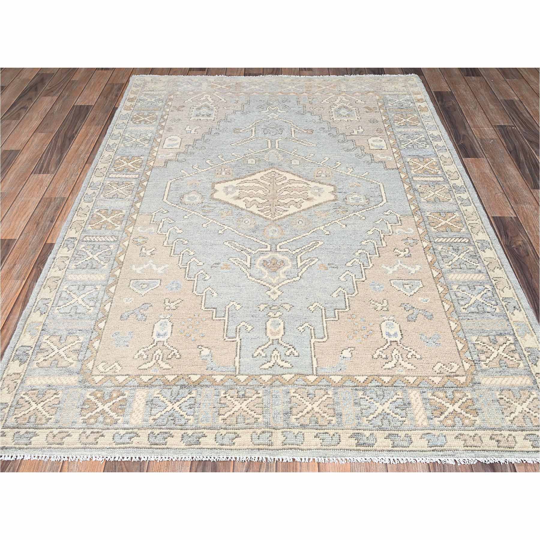 Oushak-And-Peshawar-Hand-Knotted-Rug-13590