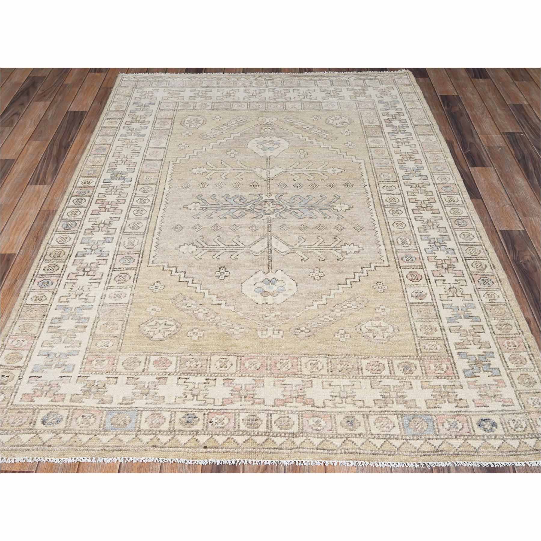 Oushak-And-Peshawar-Hand-Knotted-Rug-13595