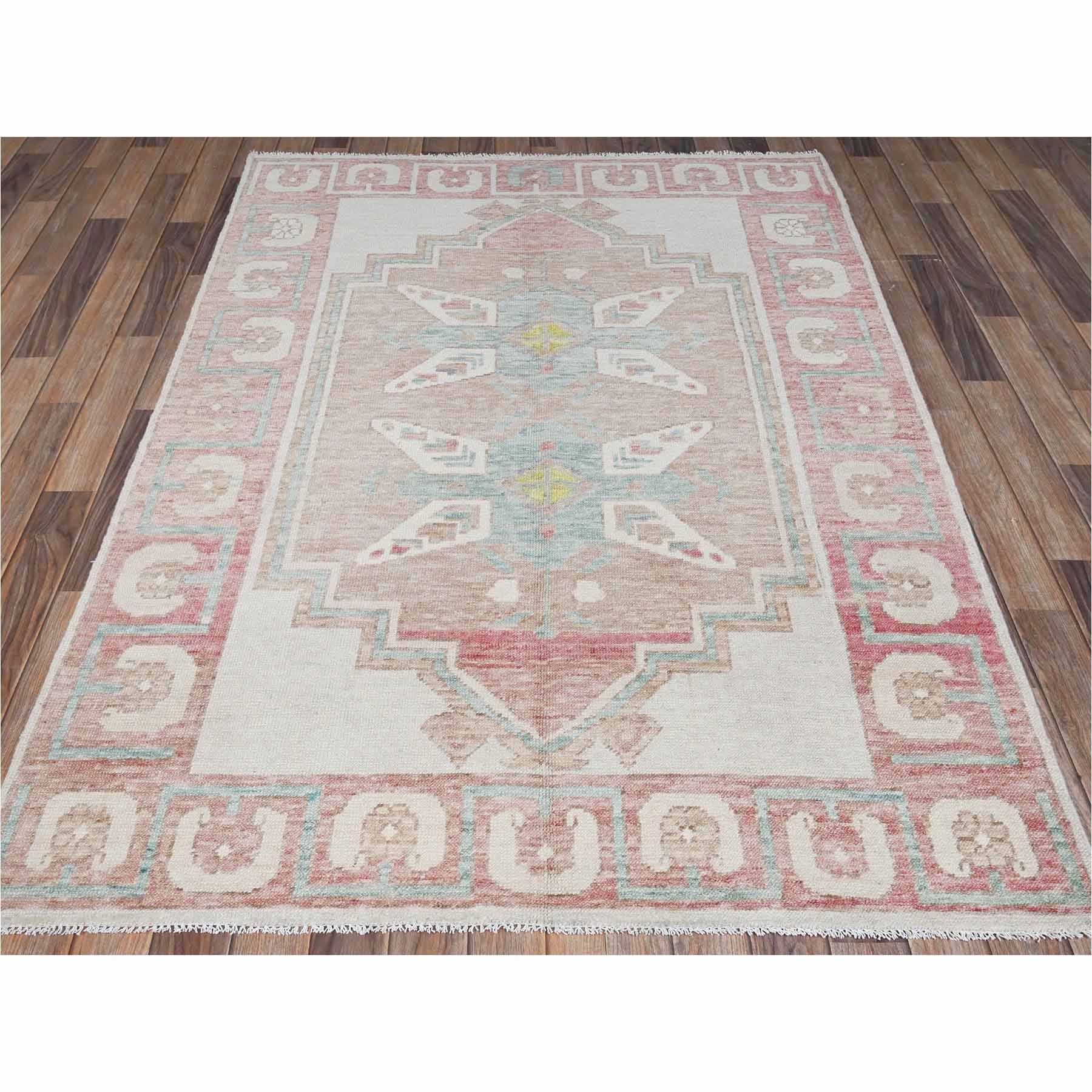 Oushak-And-Peshawar-Hand-Knotted-Rug-13605