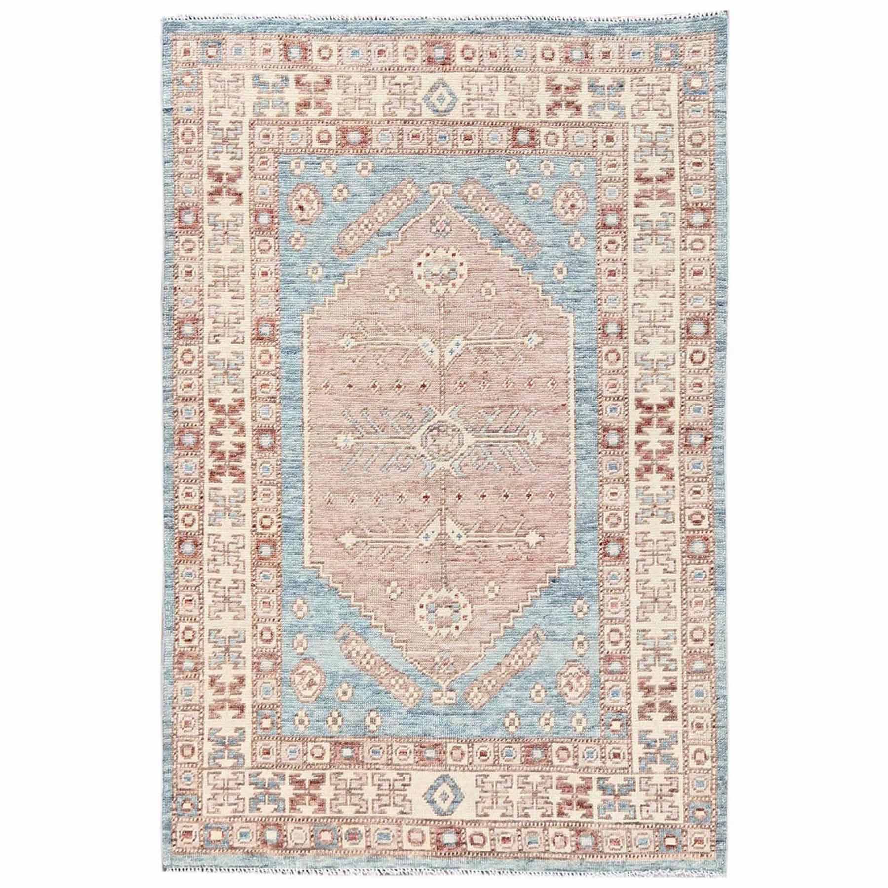 Oushak-And-Peshawar-Hand-Knotted-Rug-13630