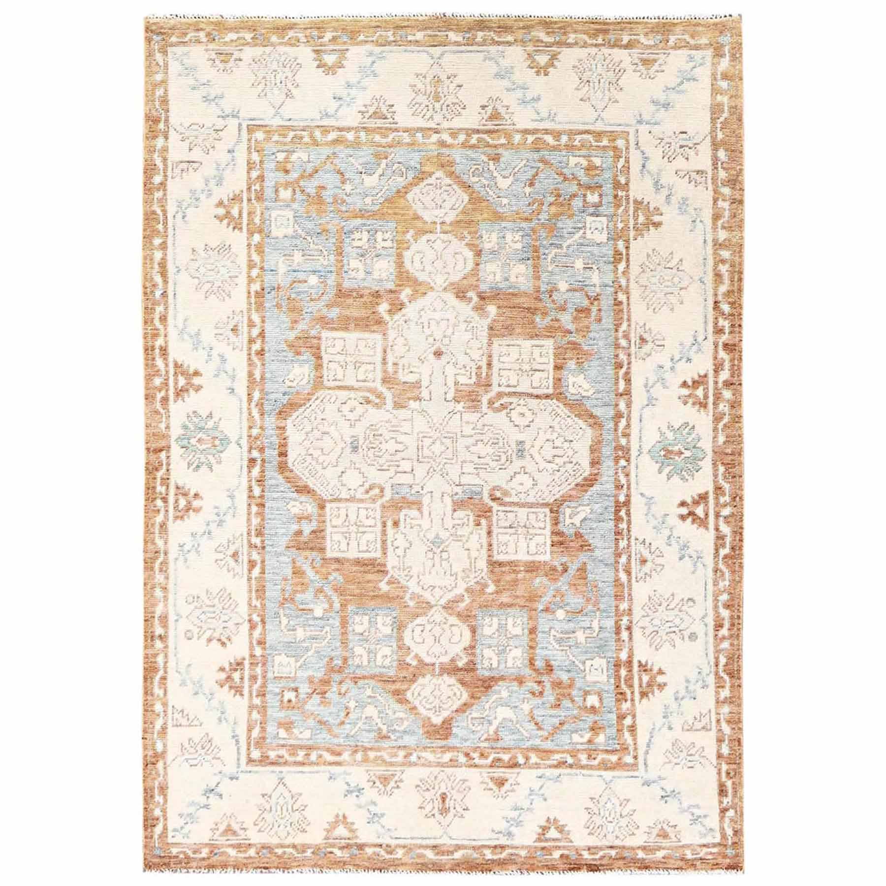 Oushak-And-Peshawar-Hand-Knotted-Rug-13825