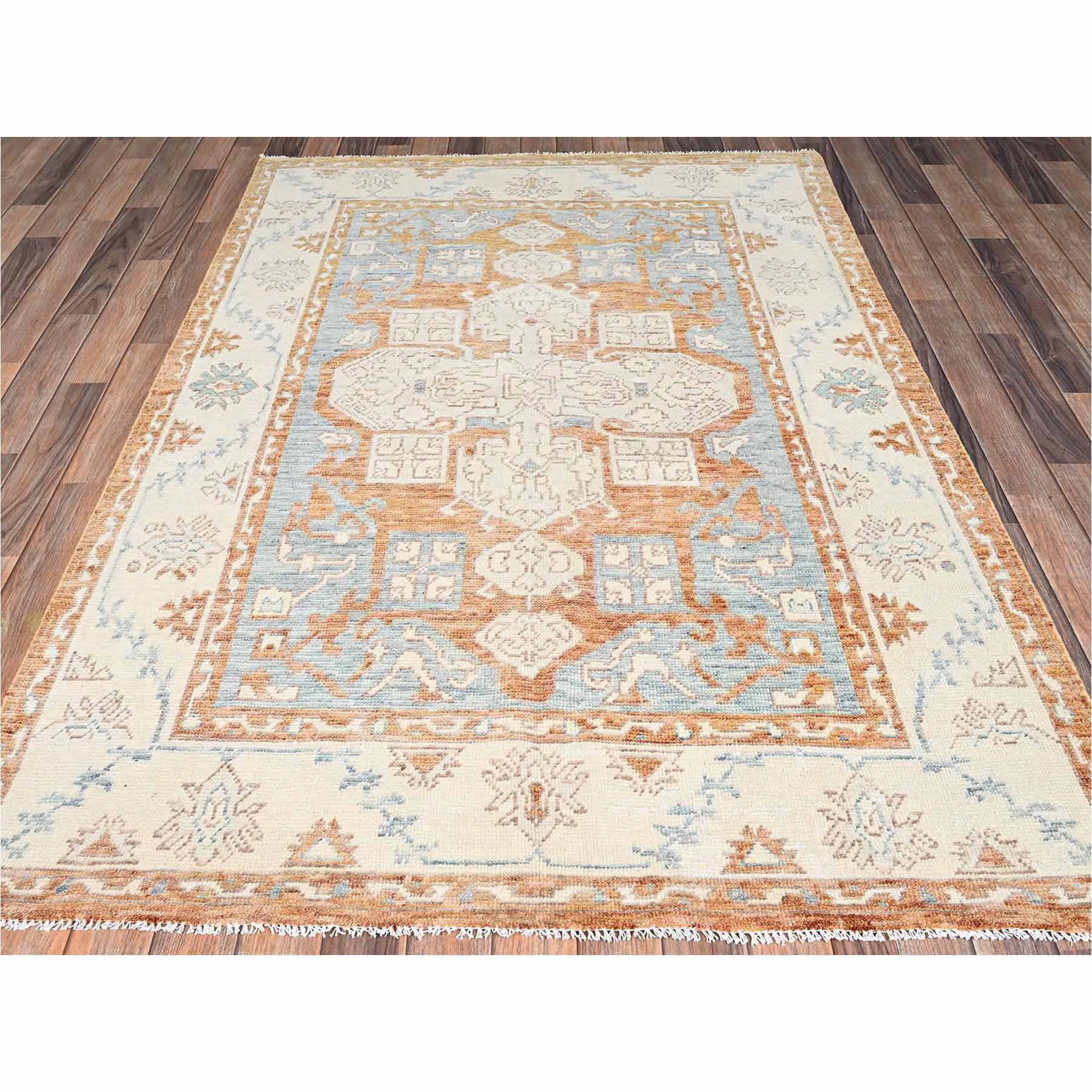 Oushak-And-Peshawar-Hand-Knotted-Rug-13825
