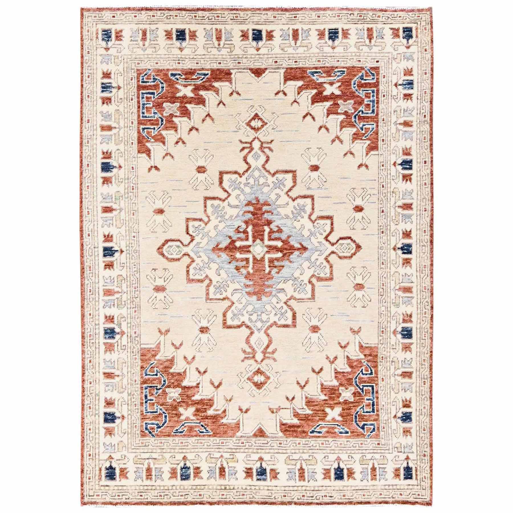 Oushak-And-Peshawar-Hand-Knotted-Rug-13830
