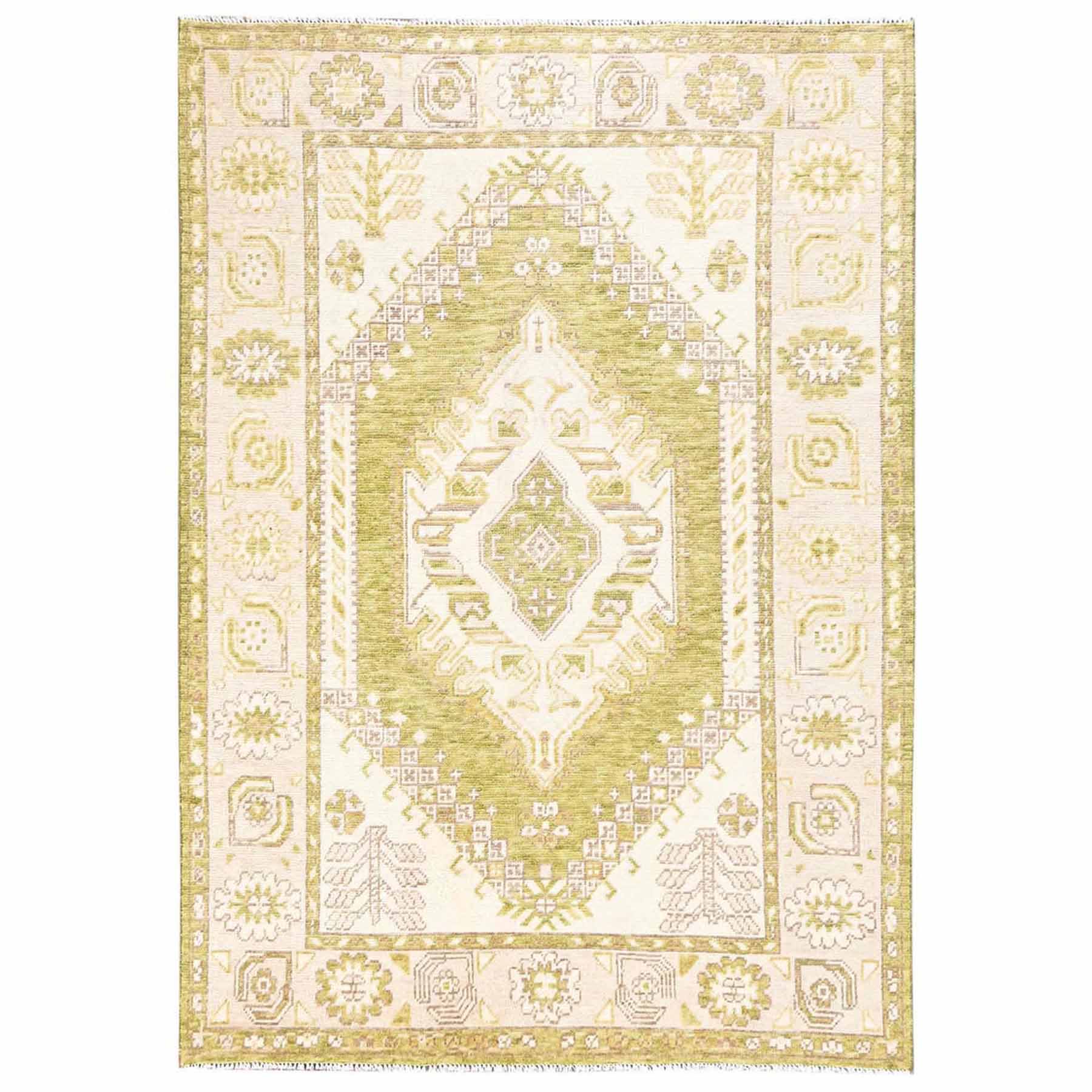 Oushak-And-Peshawar-Hand-Knotted-Rug-13850