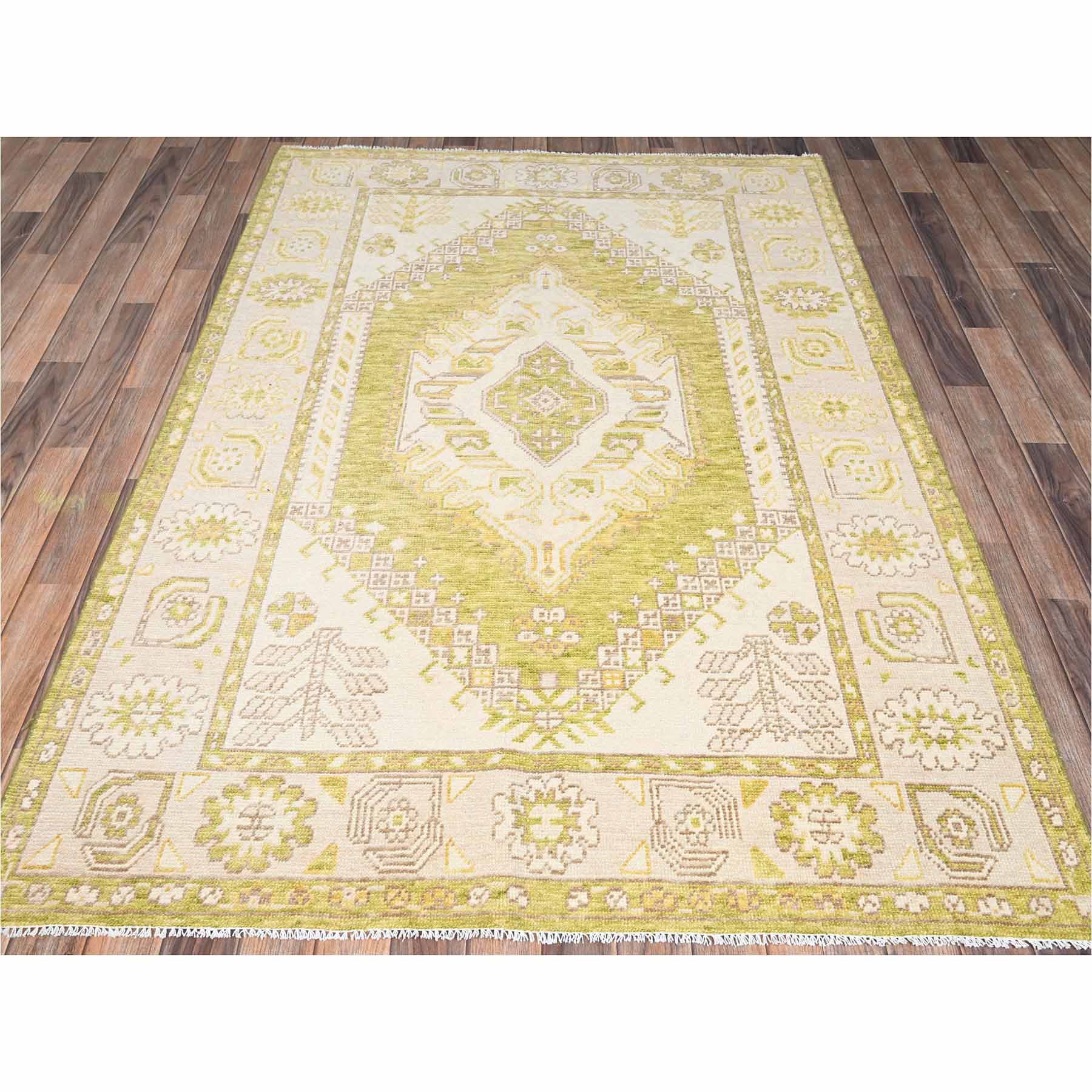 Oushak-And-Peshawar-Hand-Knotted-Rug-13850