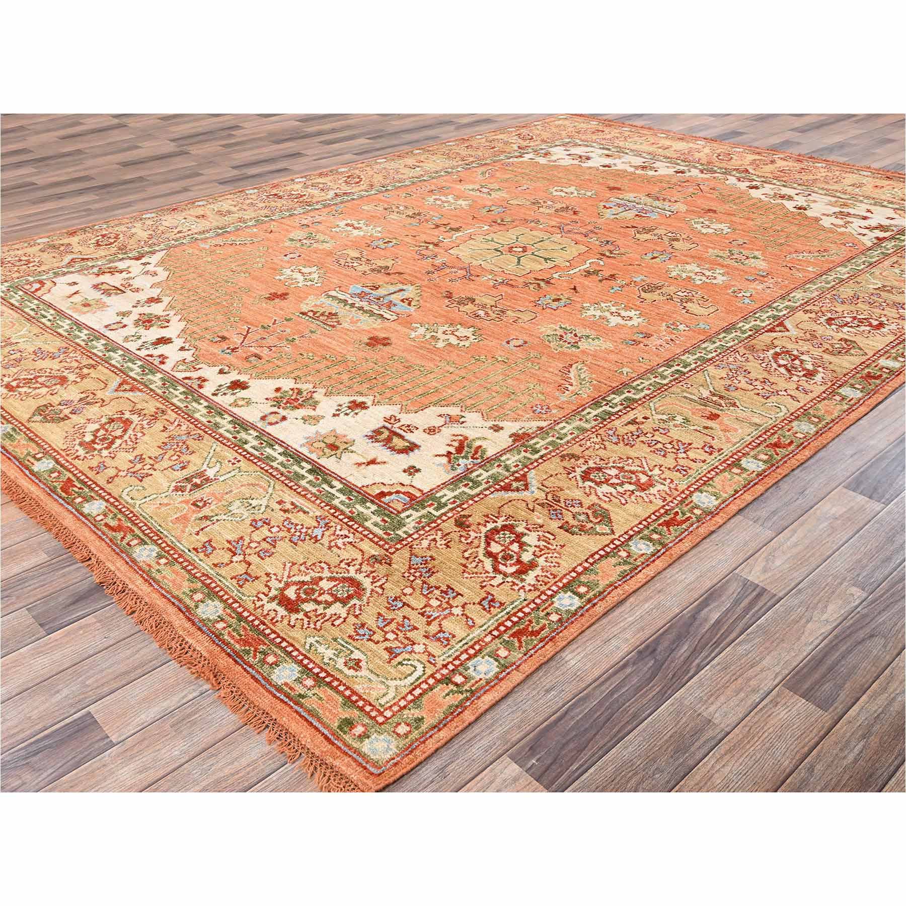 Oushak-And-Peshawar-Hand-Knotted-Rug-13880
