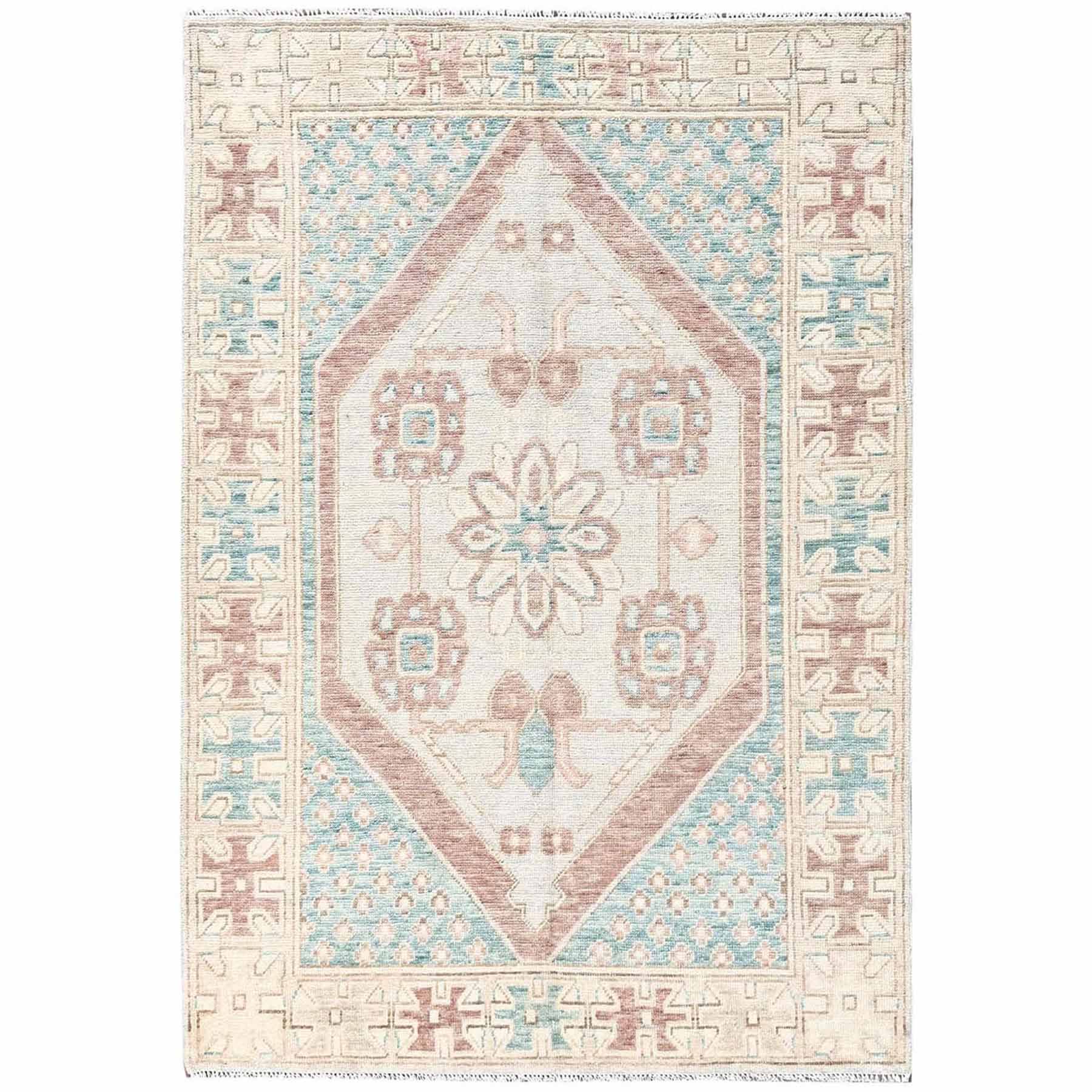 Oushak-And-Peshawar-Hand-Knotted-Rug-13925