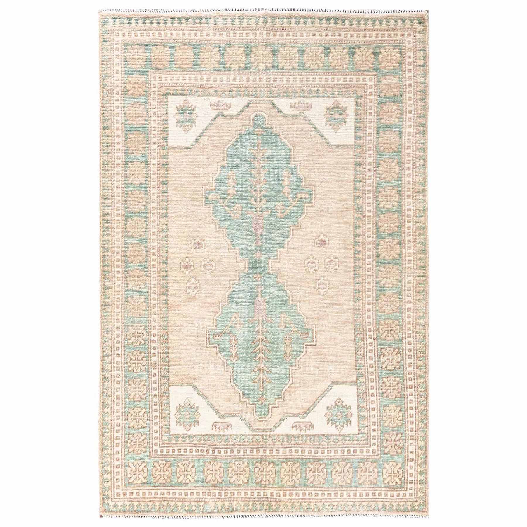 Oushak-And-Peshawar-Hand-Knotted-Rug-13935