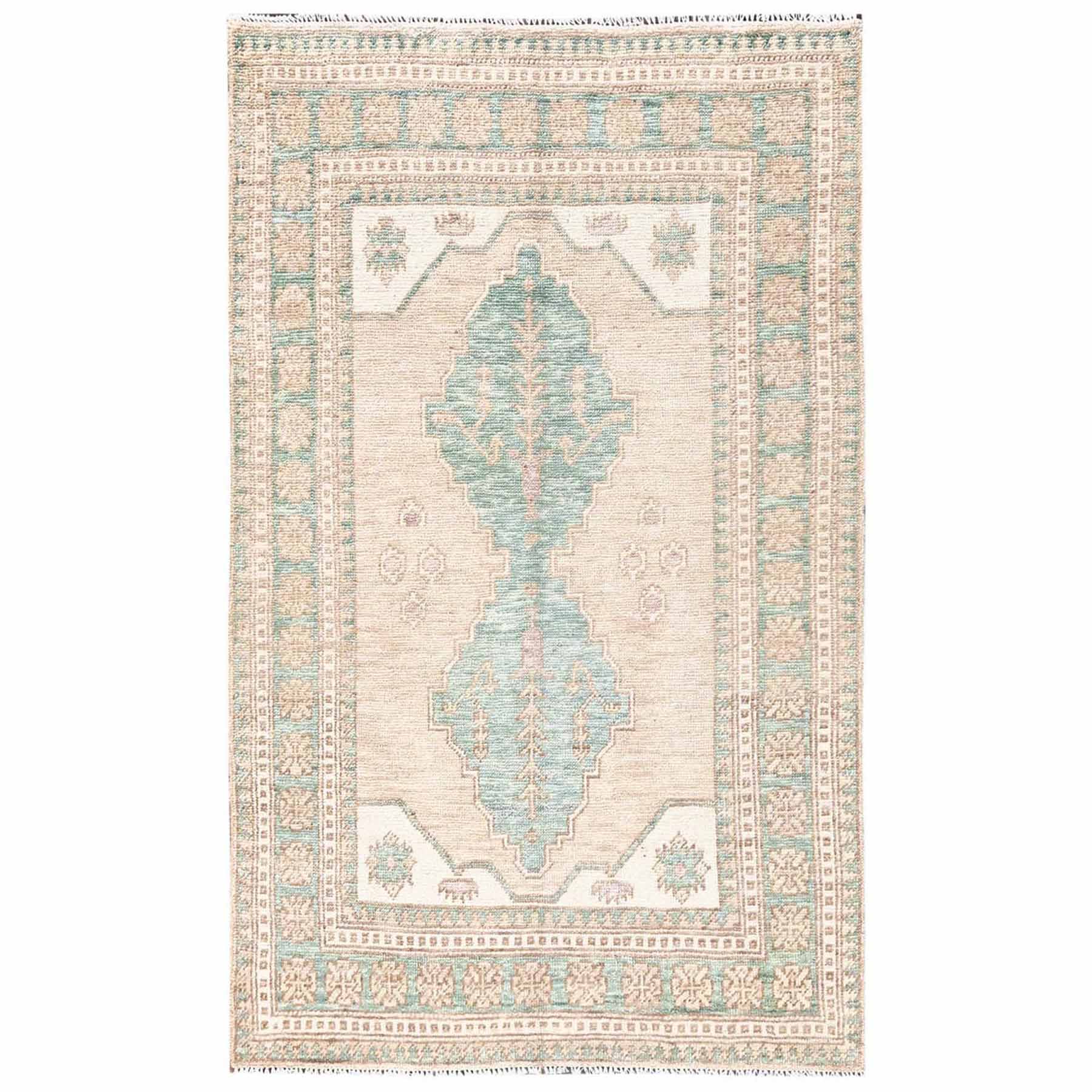 Oushak-And-Peshawar-Hand-Knotted-Rug-13940