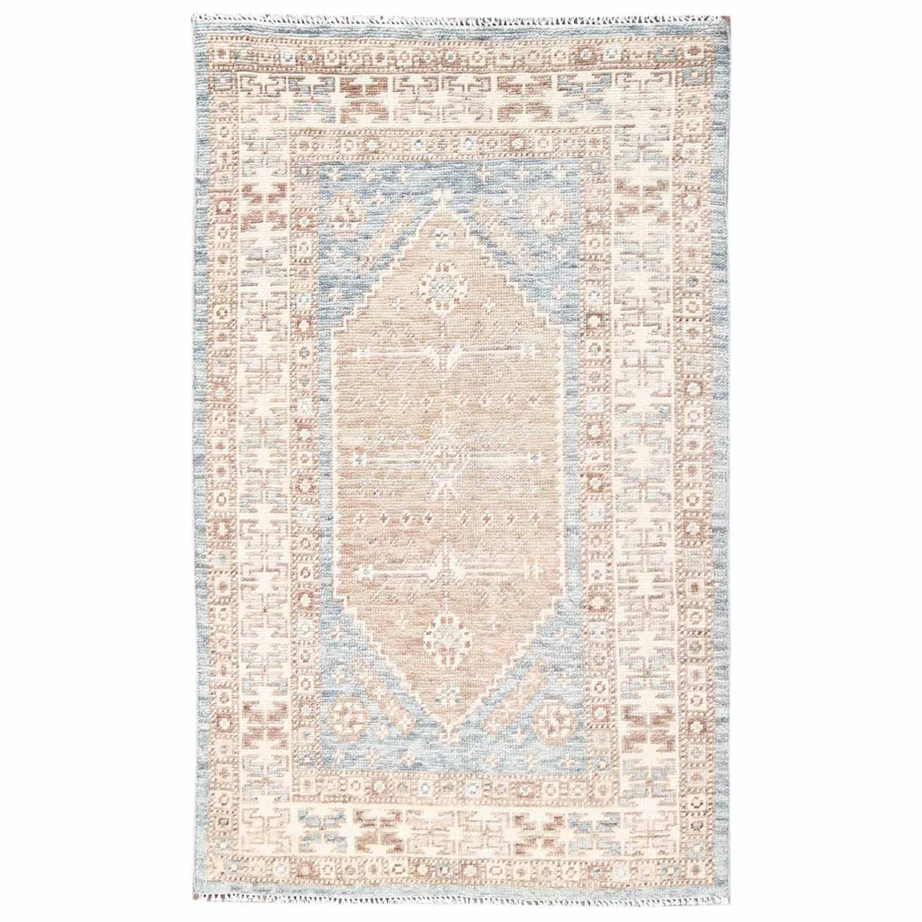 Oushak-And-Peshawar-Hand-Knotted-Rug-13945