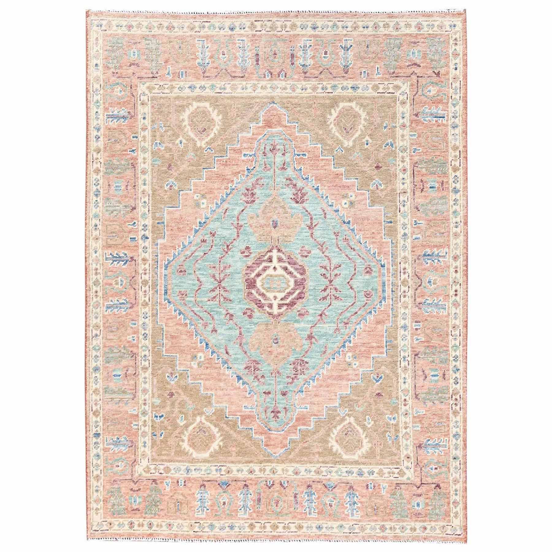 Oushak-And-Peshawar-Hand-Knotted-Rug-13965
