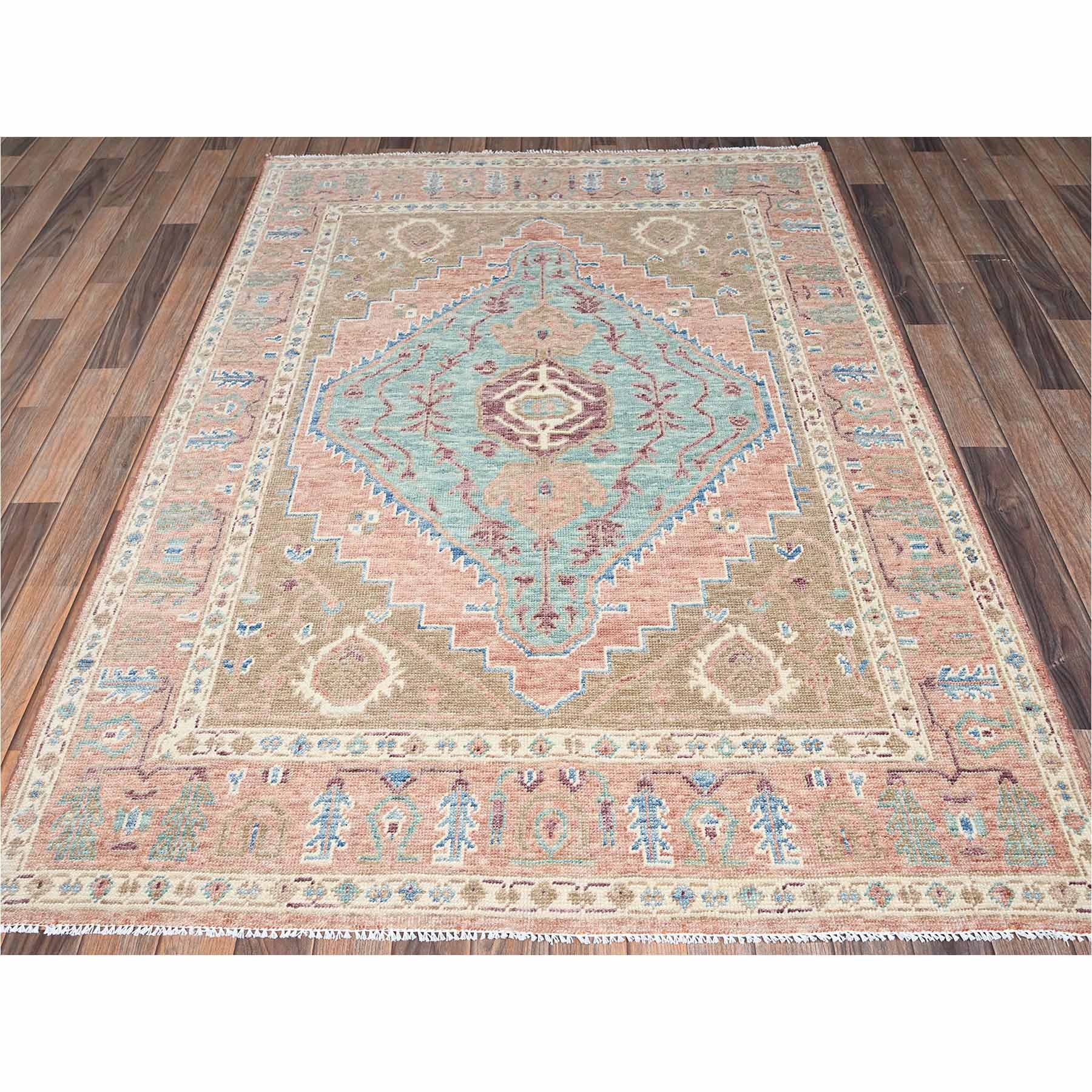Oushak-And-Peshawar-Hand-Knotted-Rug-13965