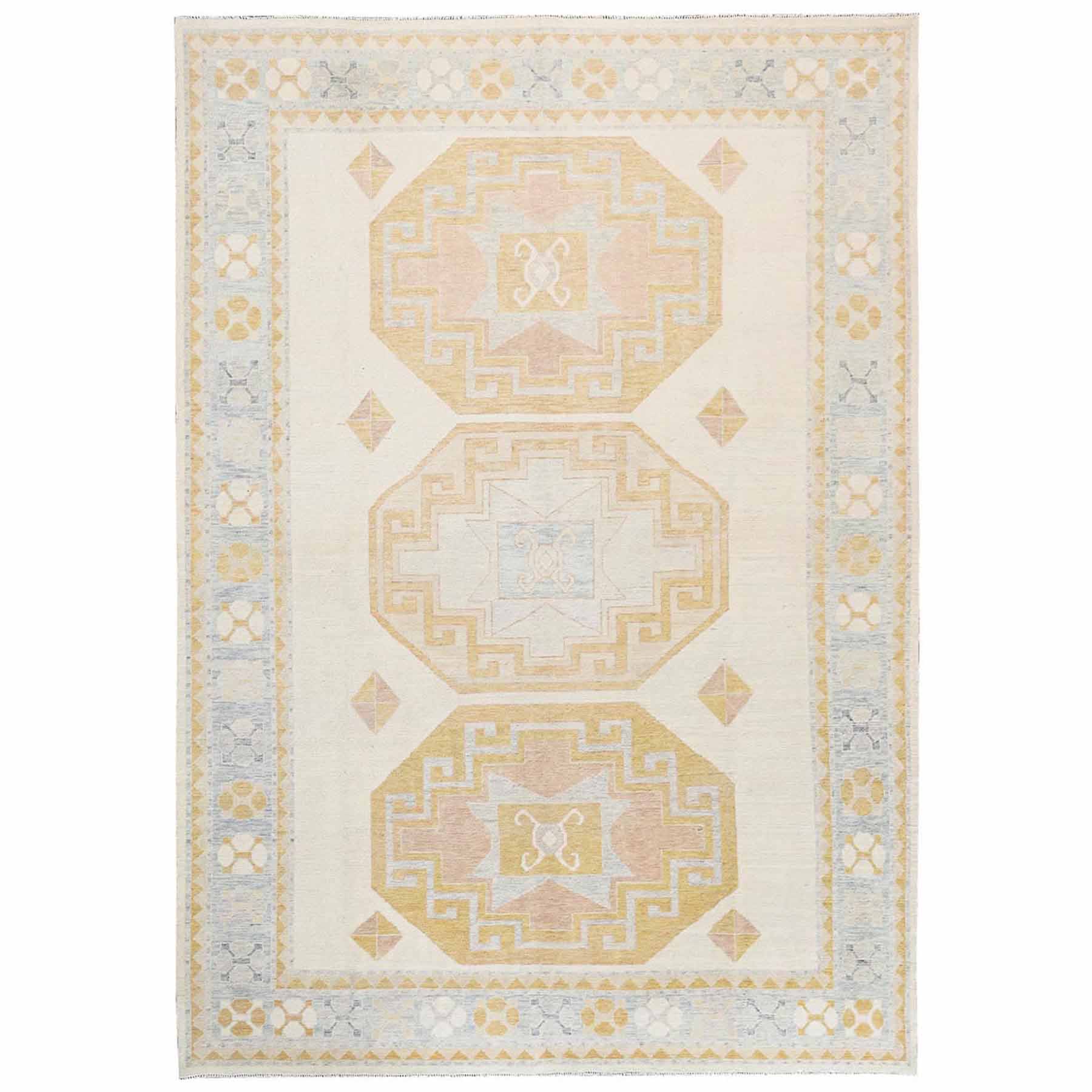 Oushak-And-Peshawar-Hand-Knotted-Rug-14030