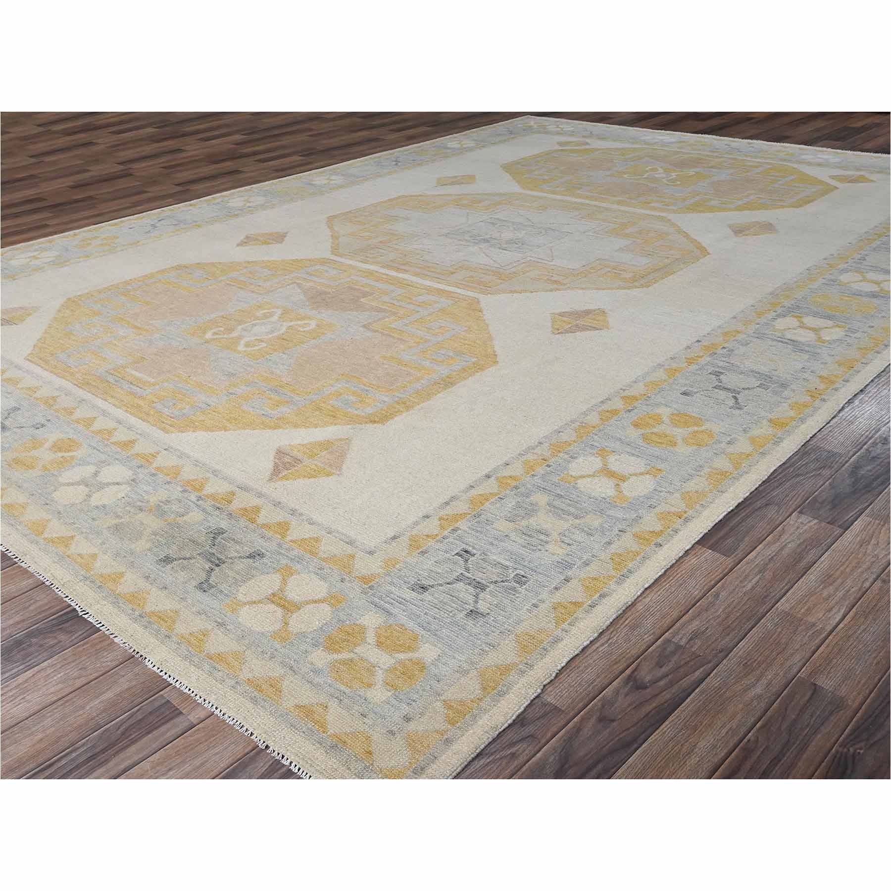 Oushak-And-Peshawar-Hand-Knotted-Rug-14030