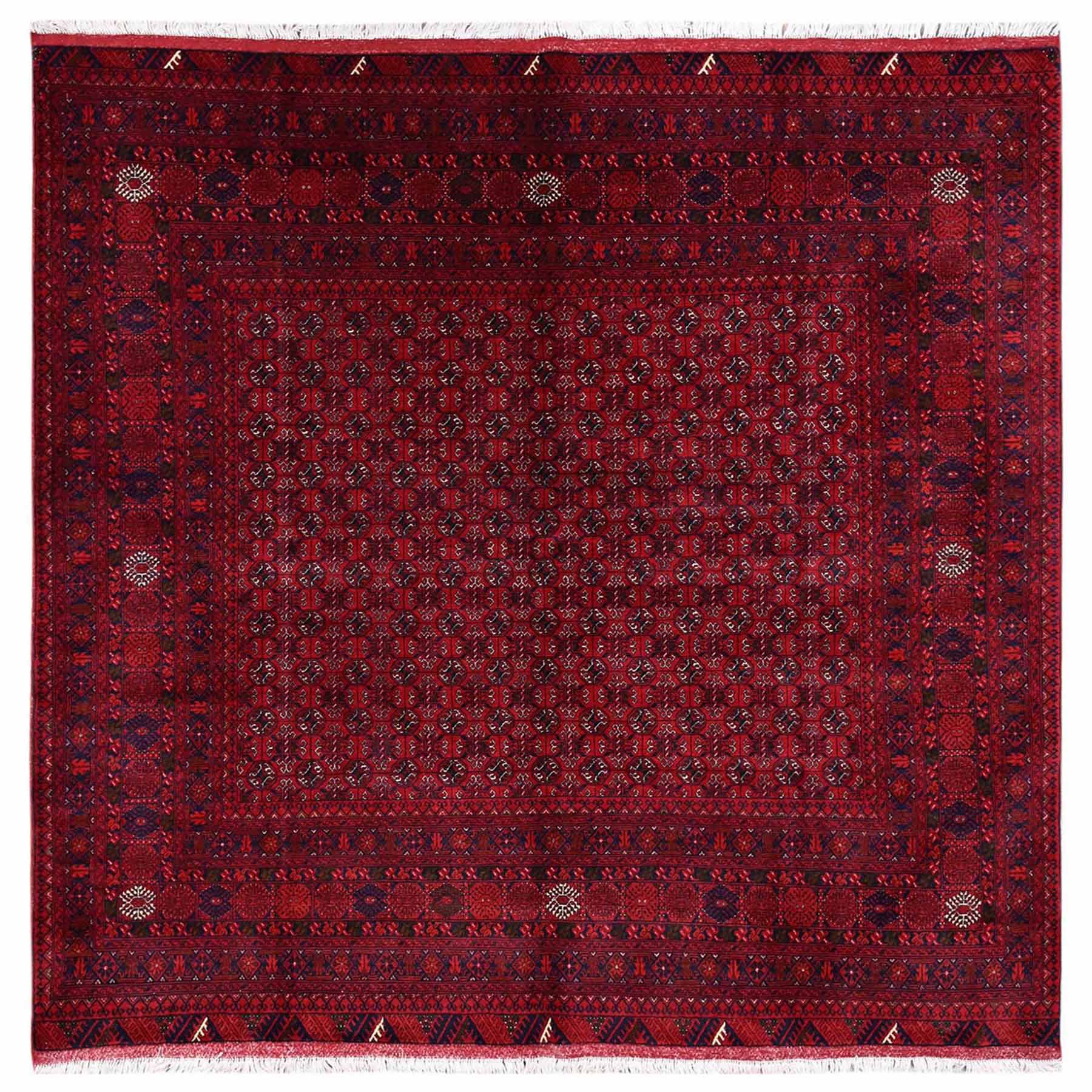 Tribal-Geometric-Hand-Knotted-Rug-12505