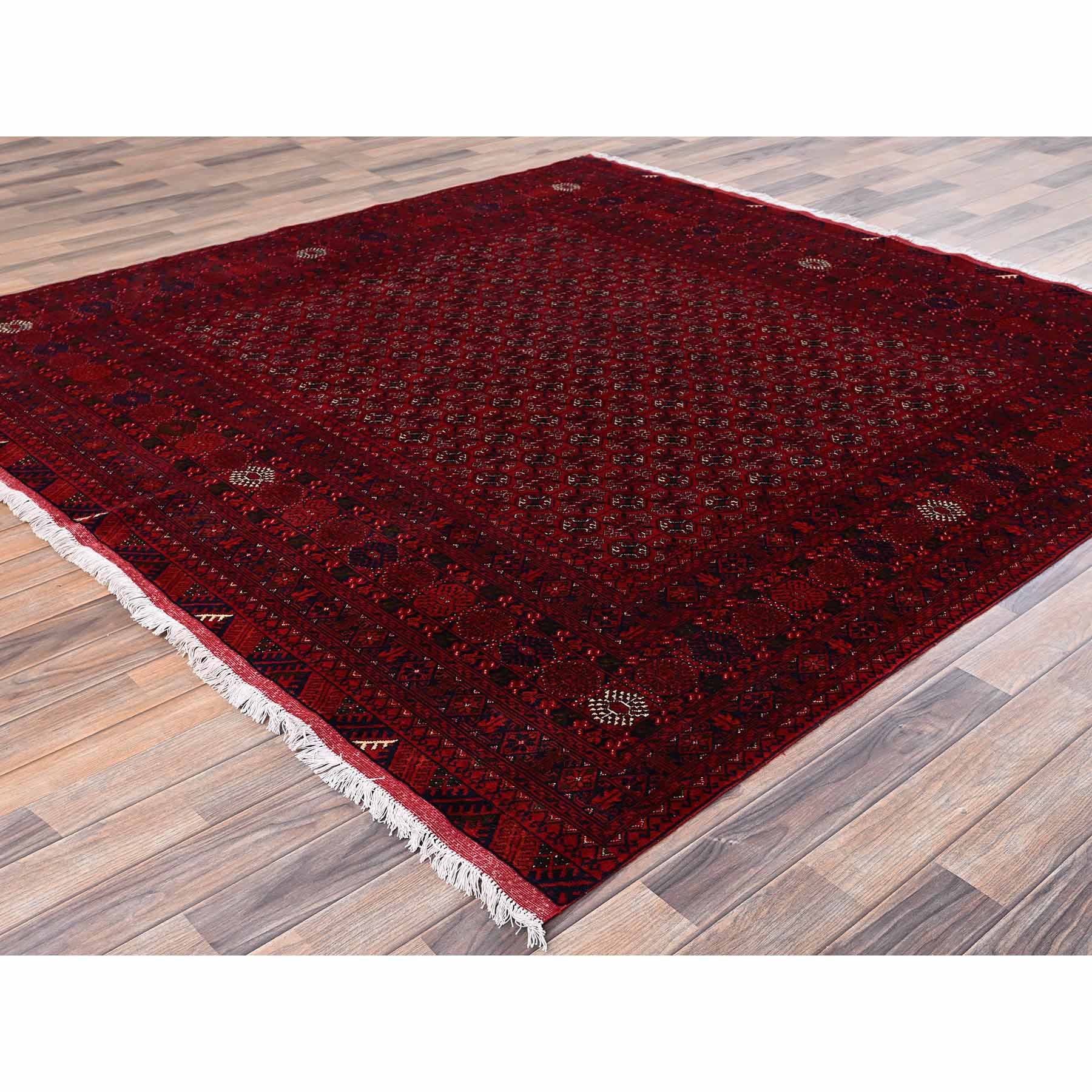 Tribal-Geometric-Hand-Knotted-Rug-12505