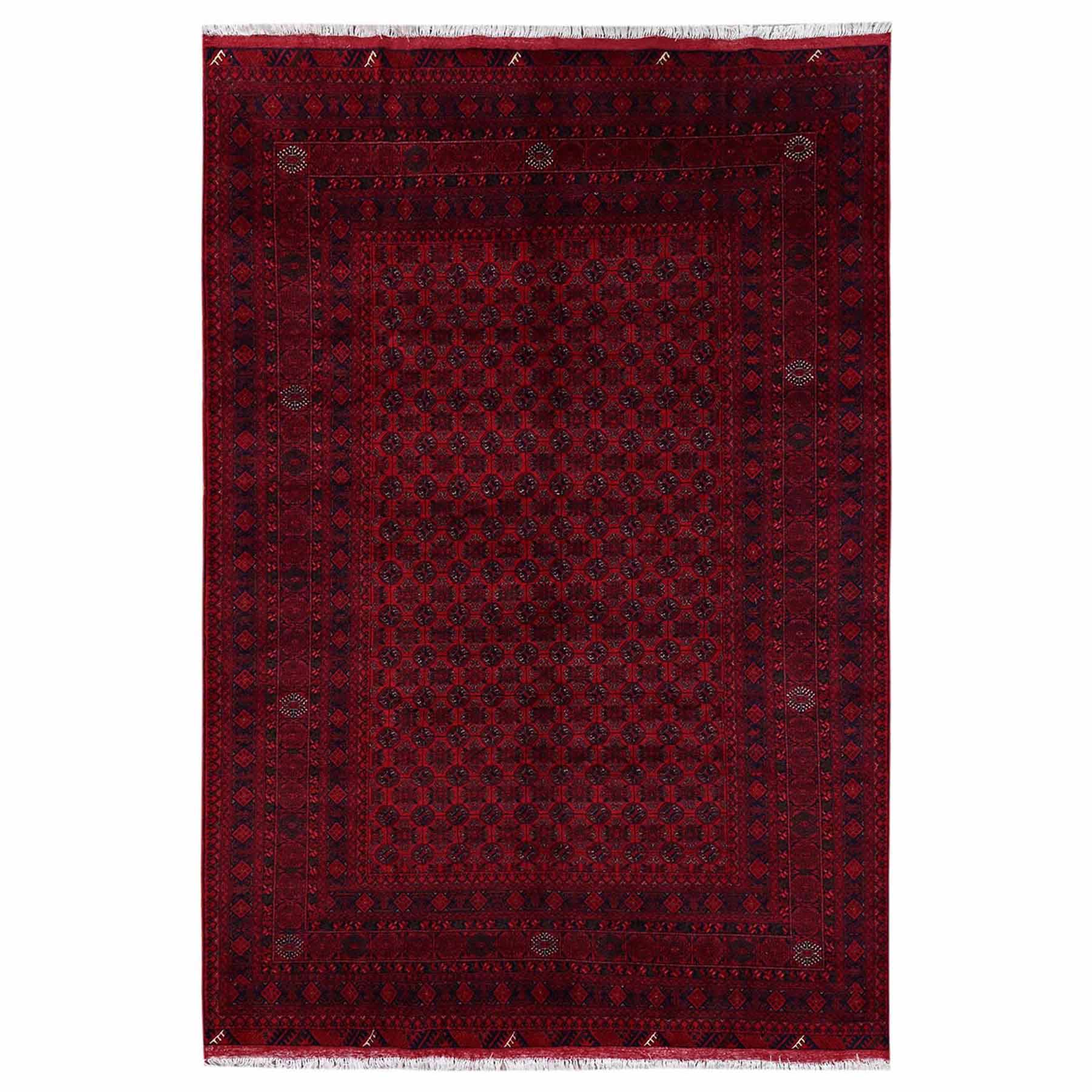 Tribal-Geometric-Hand-Knotted-Rug-12510