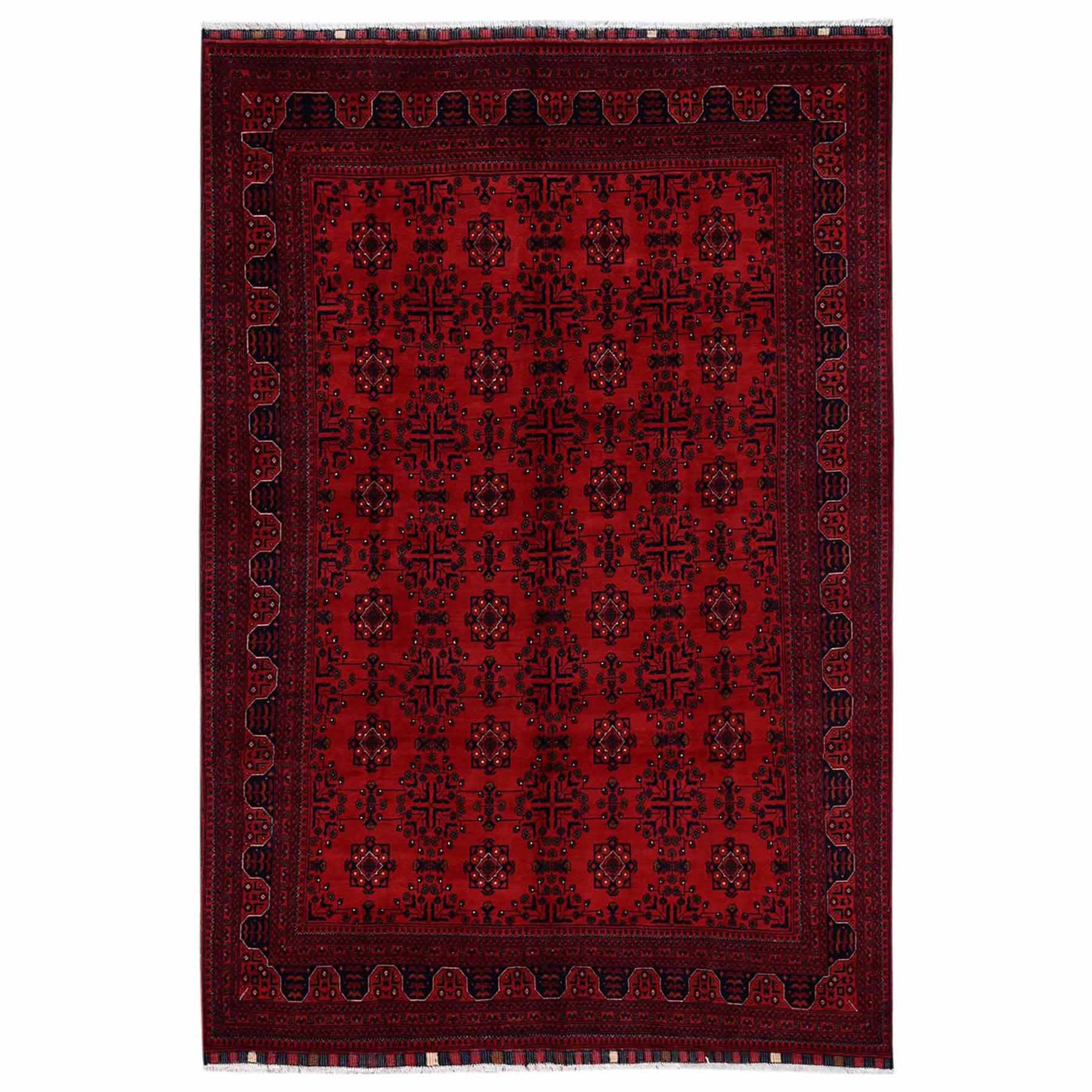 Tribal-Geometric-Hand-Knotted-Rug-12520