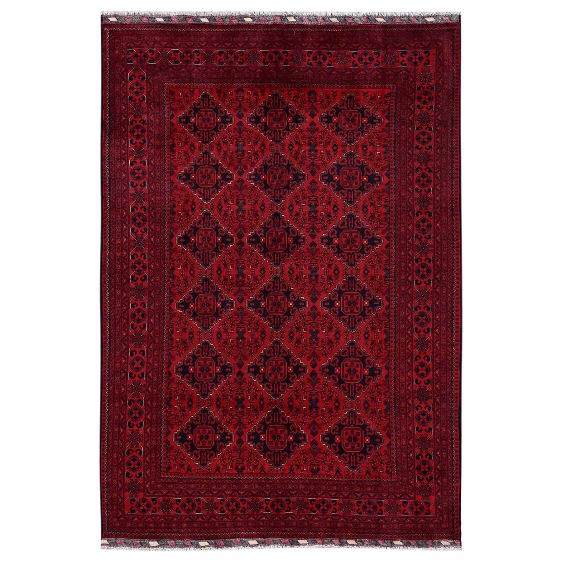 Tribal-Geometric-Hand-Knotted-Rug-12525