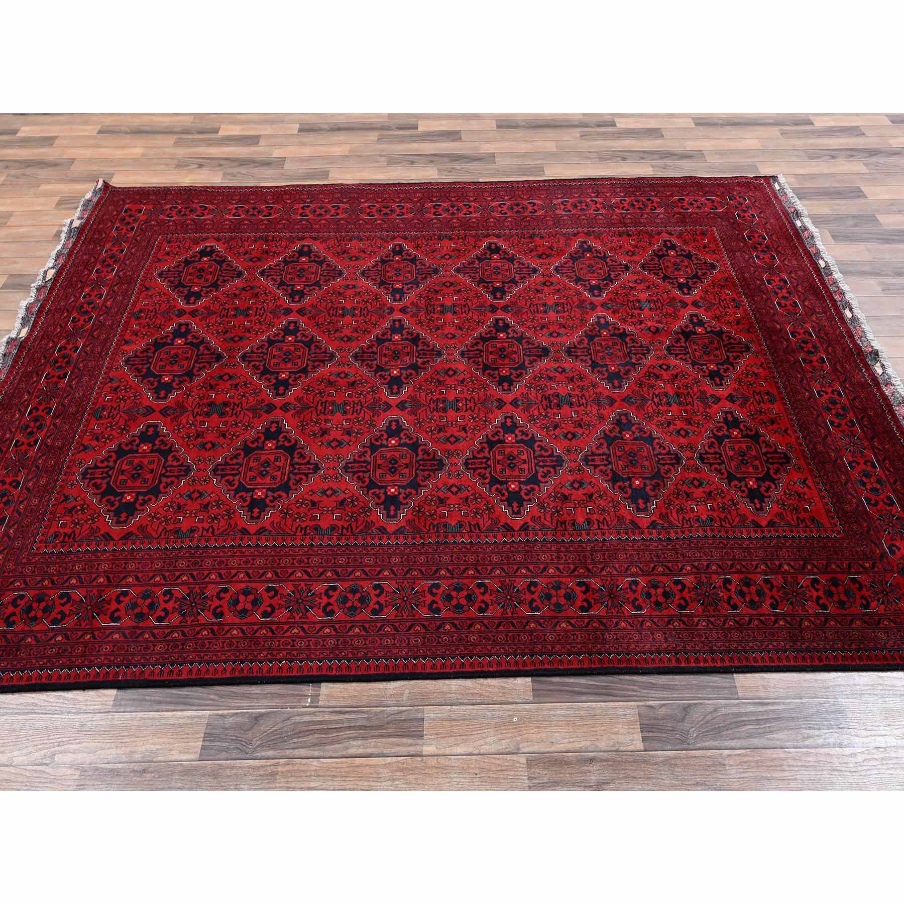 Tribal-Geometric-Hand-Knotted-Rug-12525