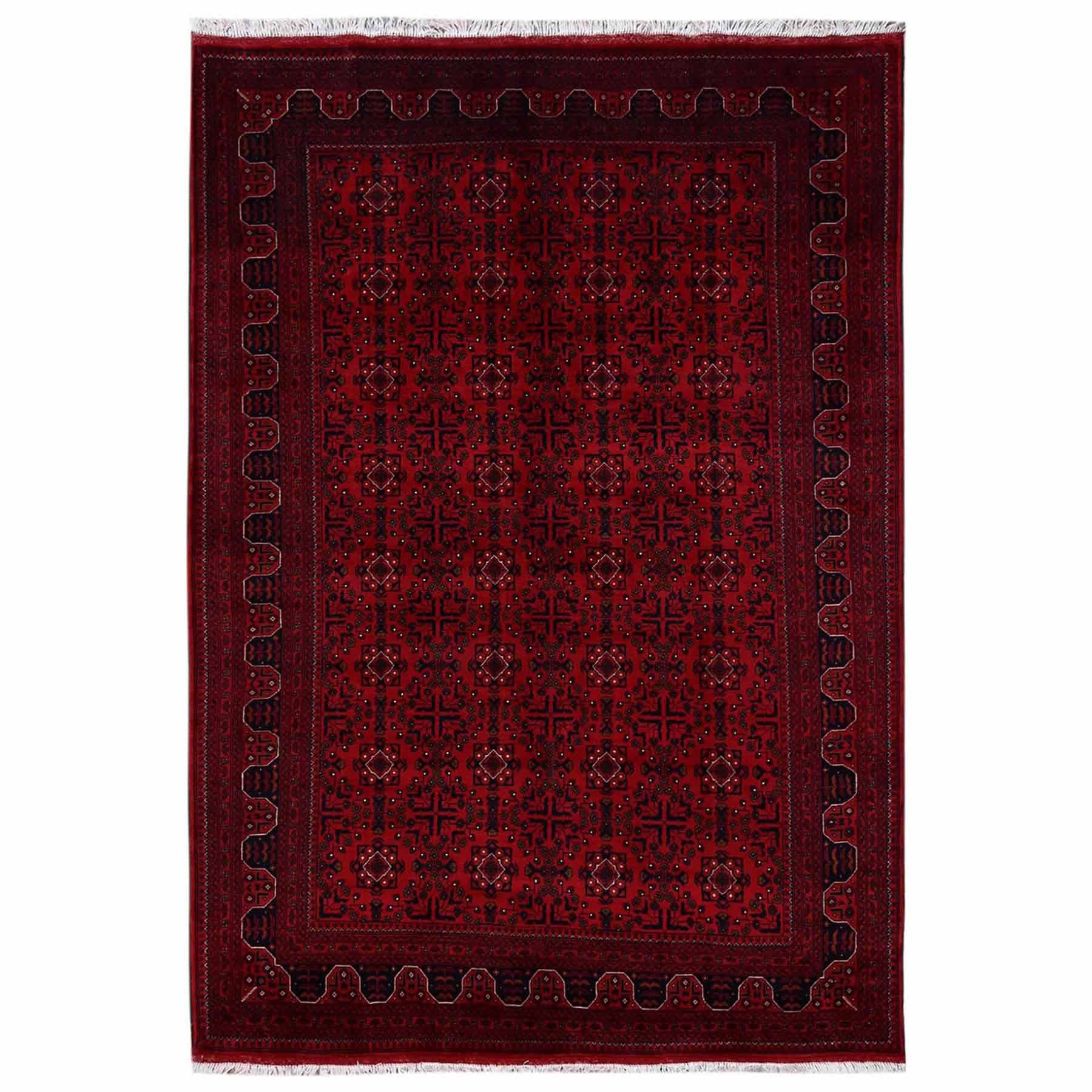 Tribal-Geometric-Hand-Knotted-Rug-12530